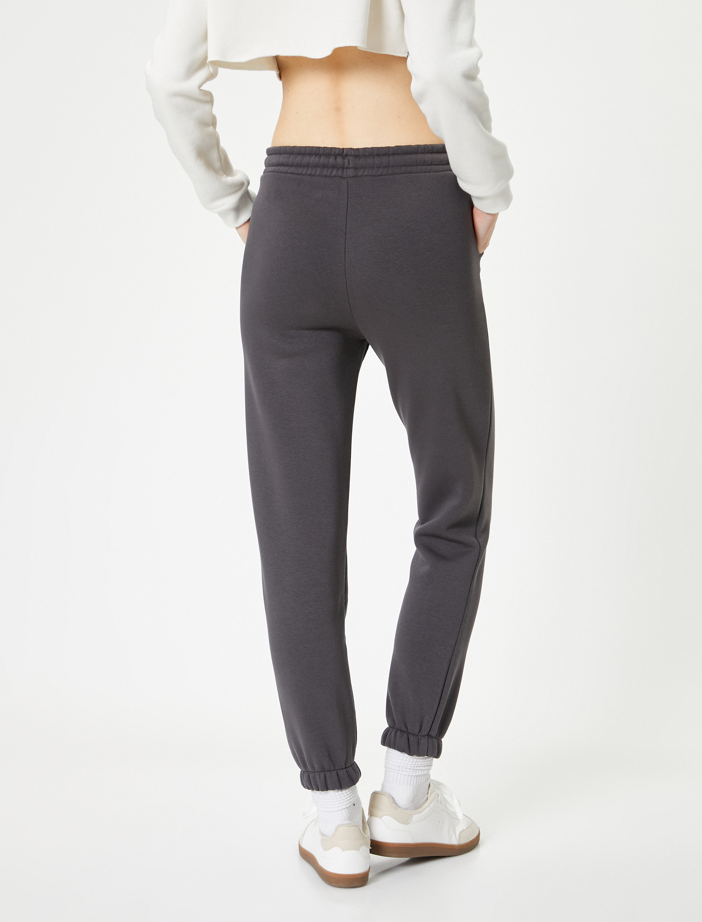 Şardonlu Jogger Eşofman Altı Beli Bağlamalı Cepli