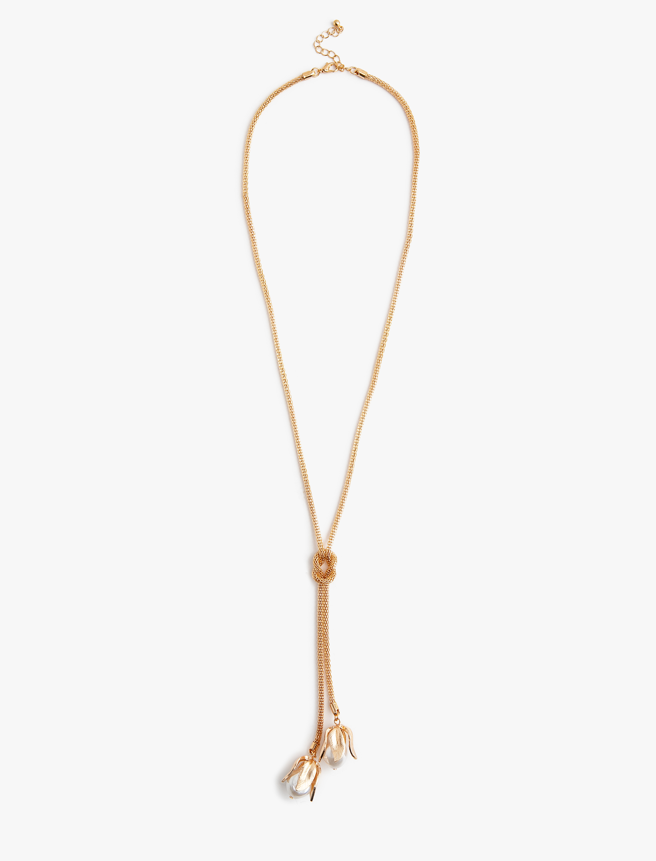  Kadın Uzun Kolye İncili Çiçekli