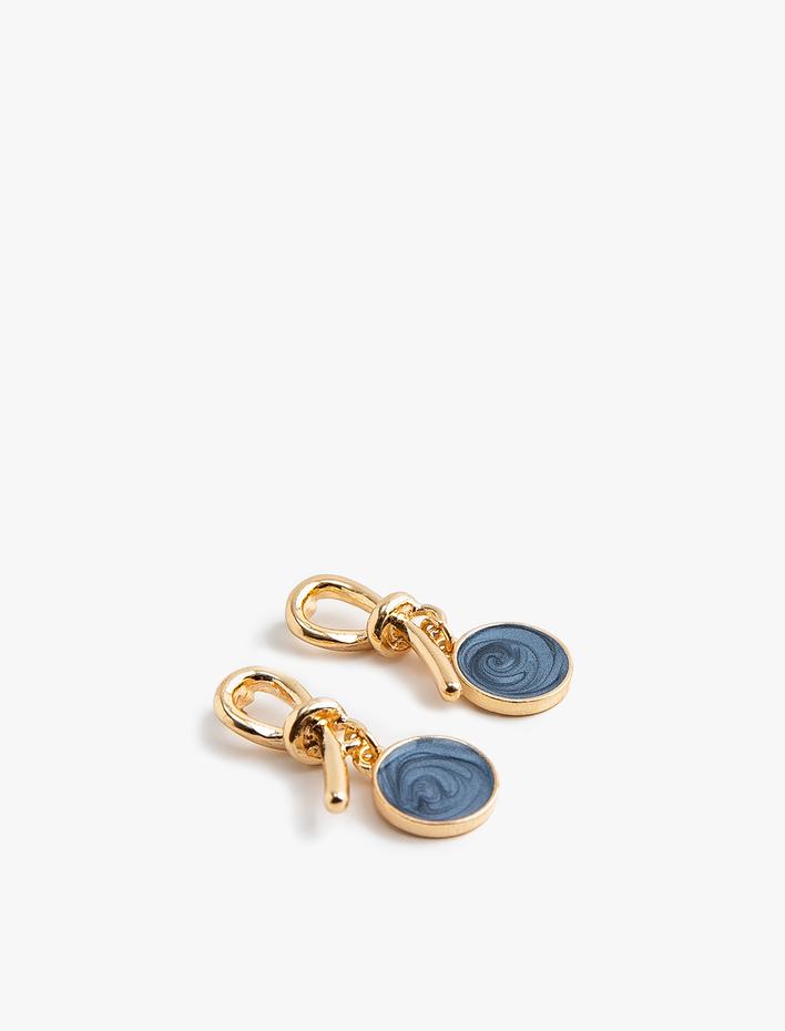 Kadın Sallantılı Küpe Geometrik Düğüm Şekilli