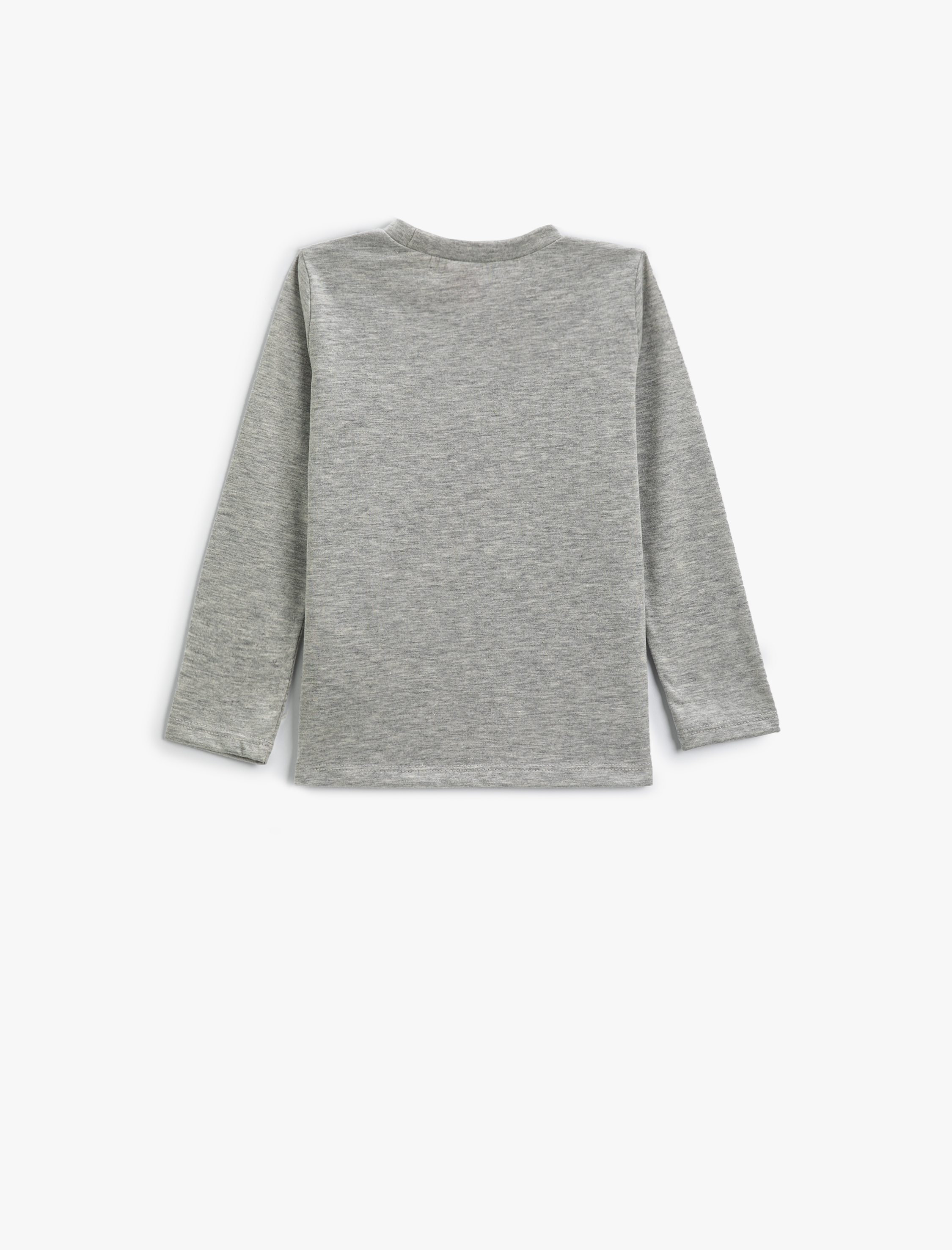  Erkek Bebek Dinozorlu Tişört Uzun Kollu Bisiklet Yaka