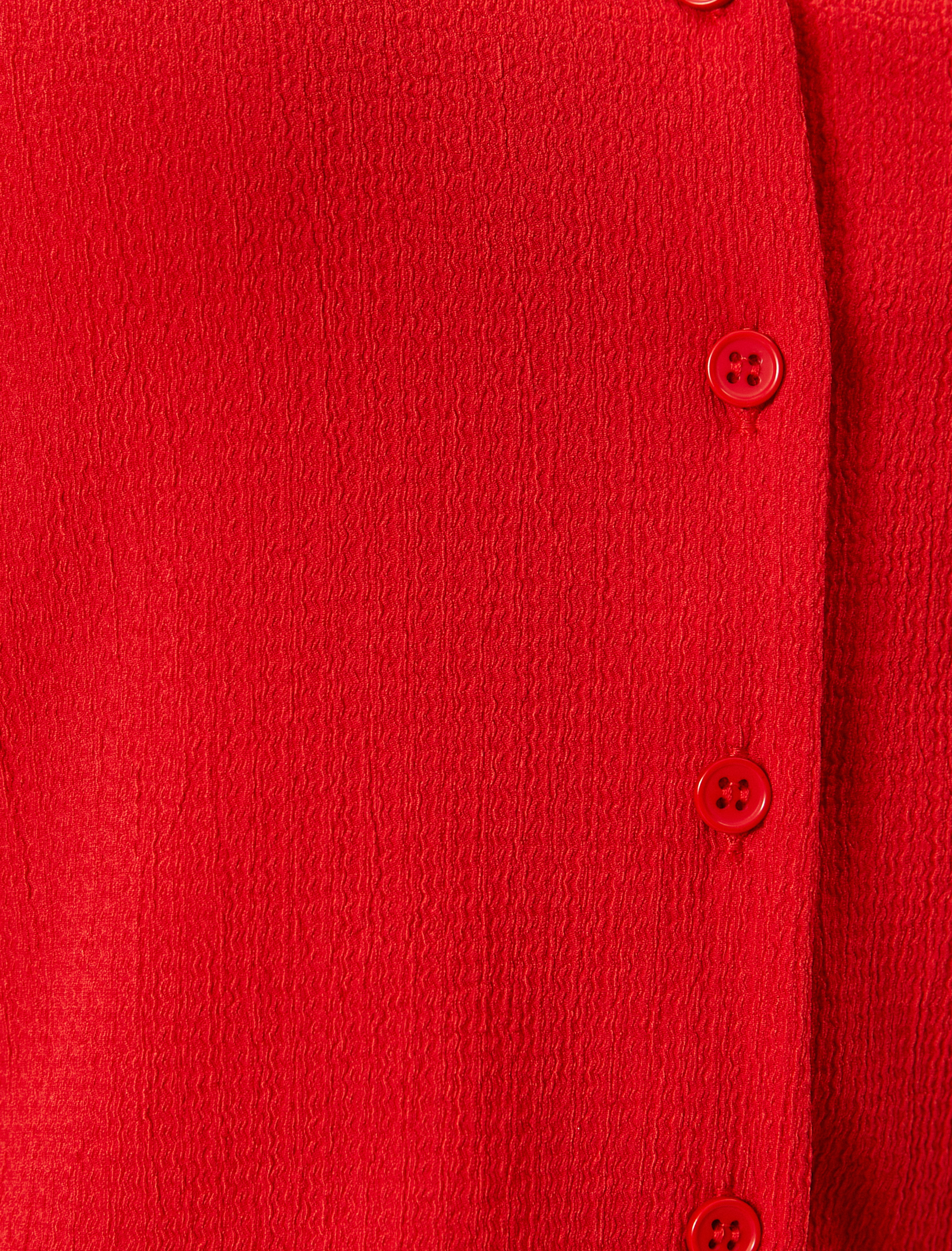   Kısa Kollu Gömlek Yaka Bluz Düğmeli Bürümcük