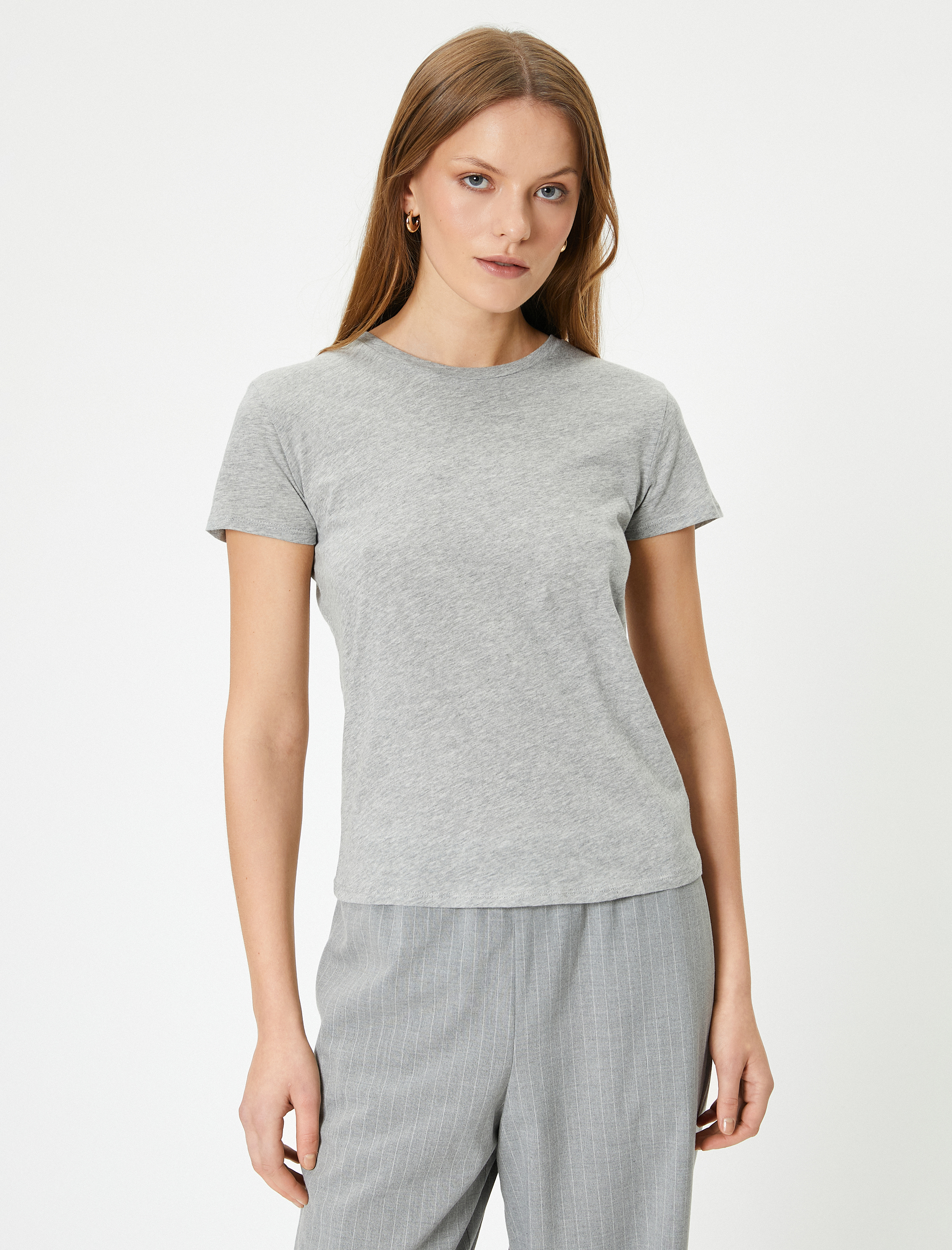   Basic Tişört Kısa Kollu Pamuklu Regular Fit