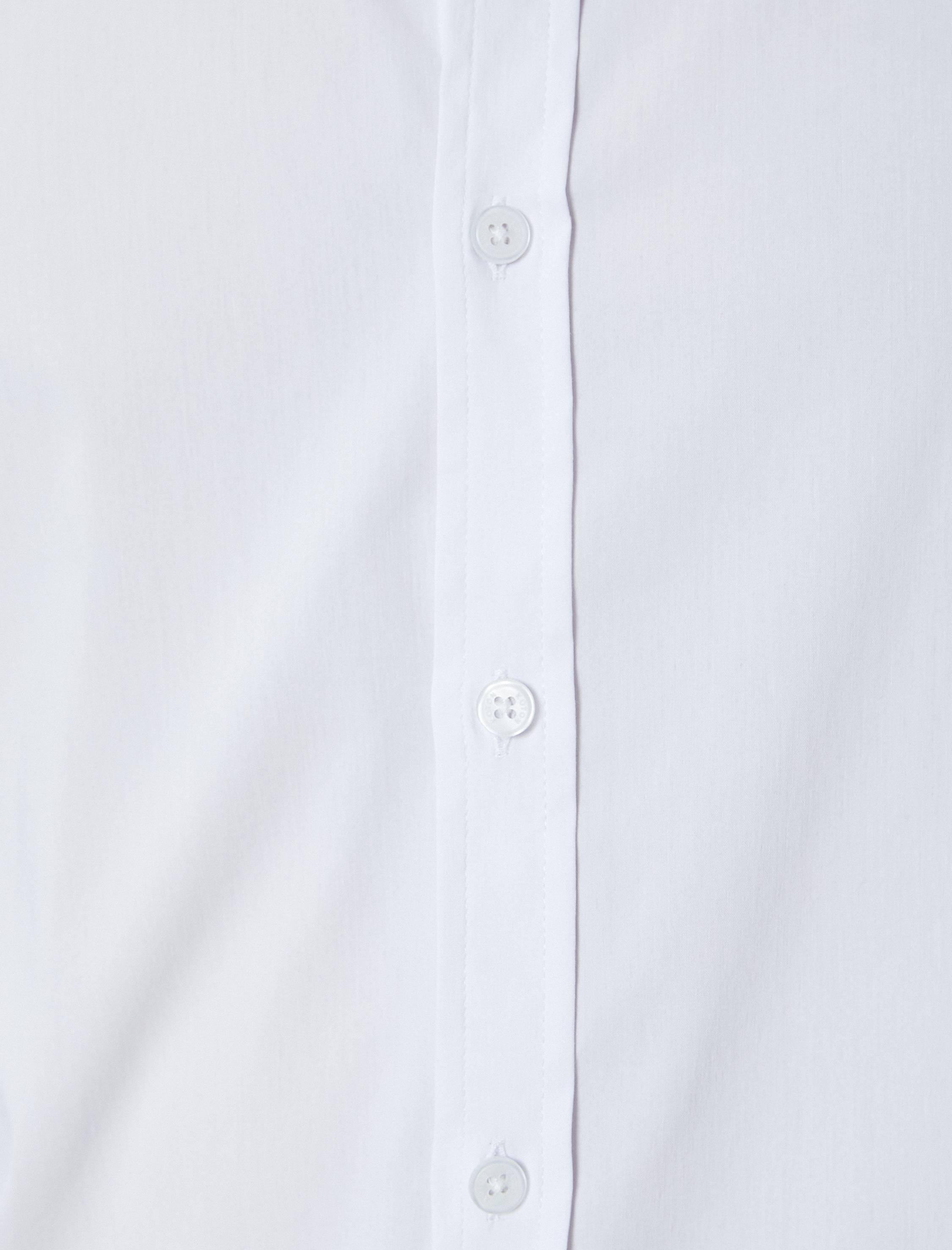   Slim Fit Gömlek Yarım İtalyan Yaka Düğmeli Uzun Kollu