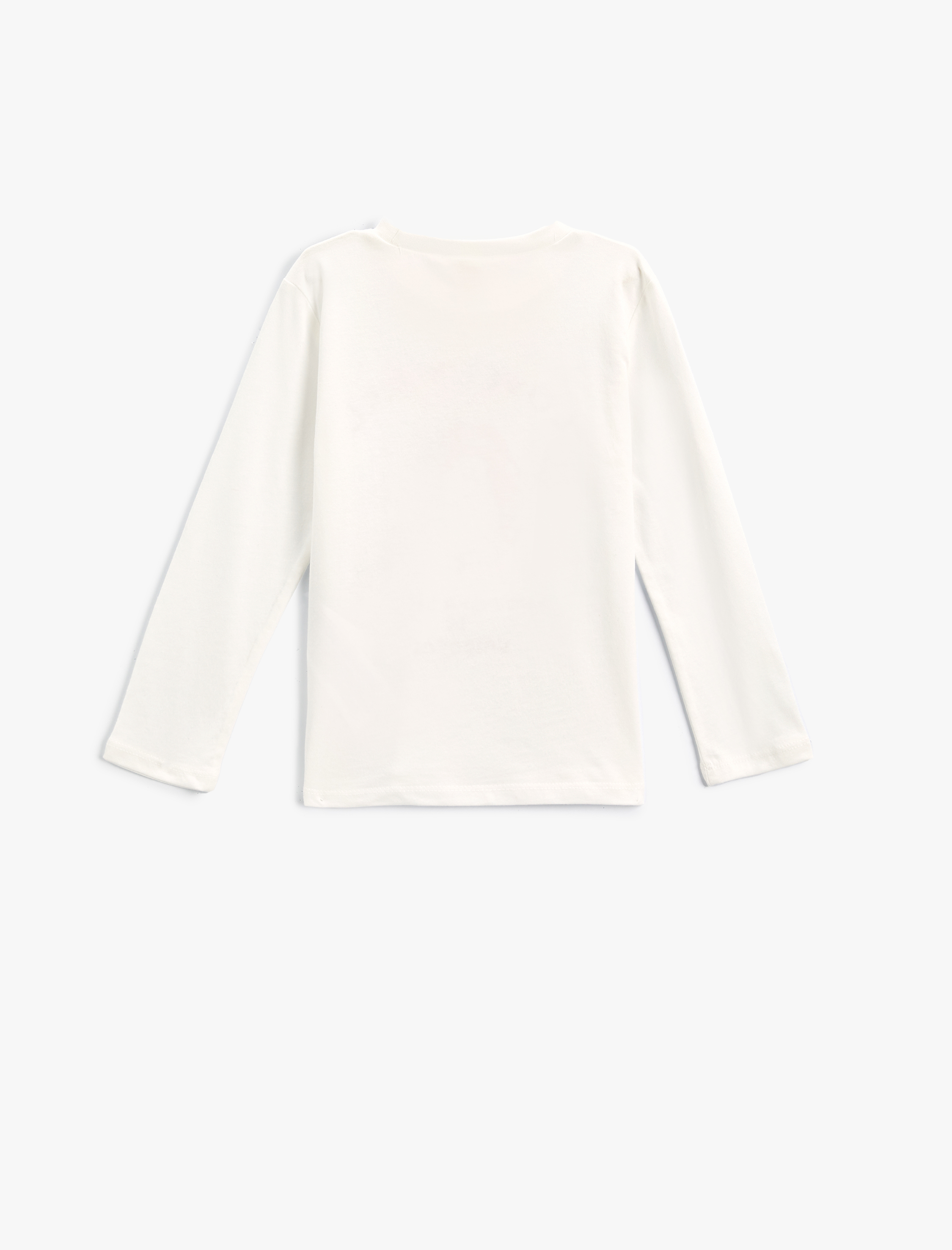  Kız Bebek Tişört Uzun Kollu Bisiklet Yaka Unicorn Baskılı Pamuklu