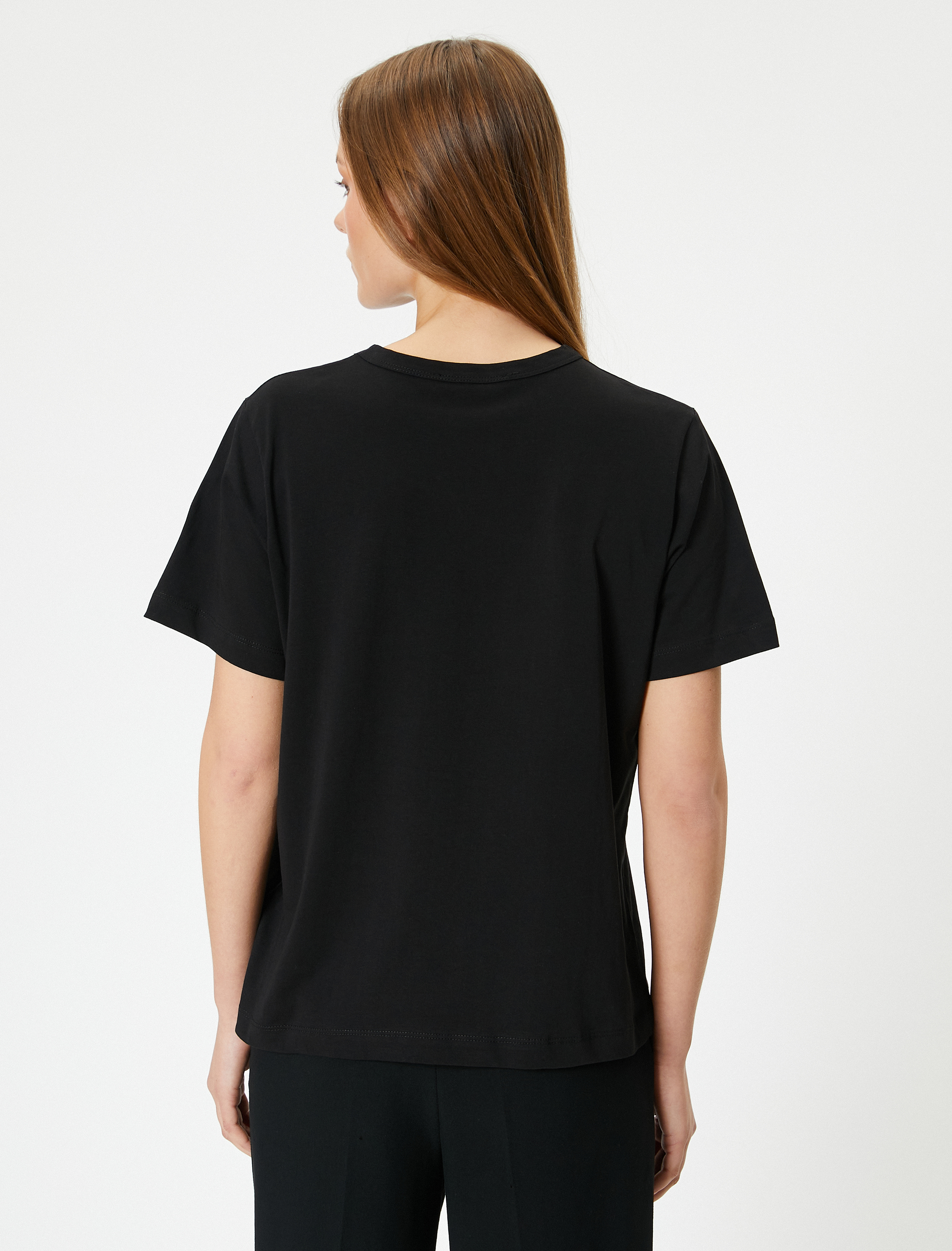   Basic Tişört Kısa Kollu Pamuklu Regular Fit