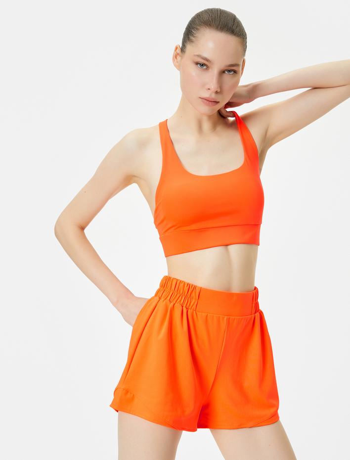  Kaplı Sporcu Sütyeni Arkası Çapraz Askılı