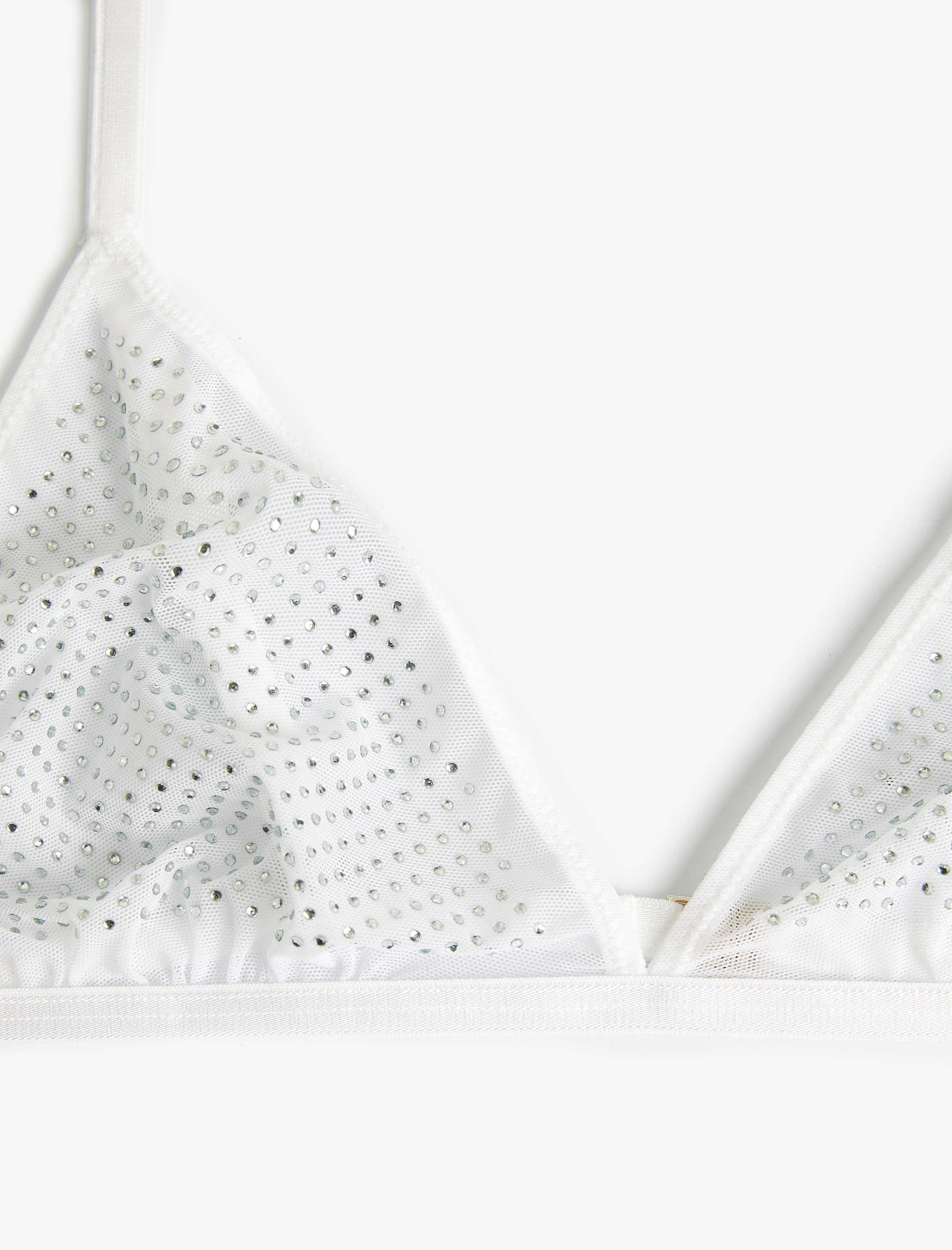   Parlak Taşlı Sütyen Dolgusuz Balensiz Bridal