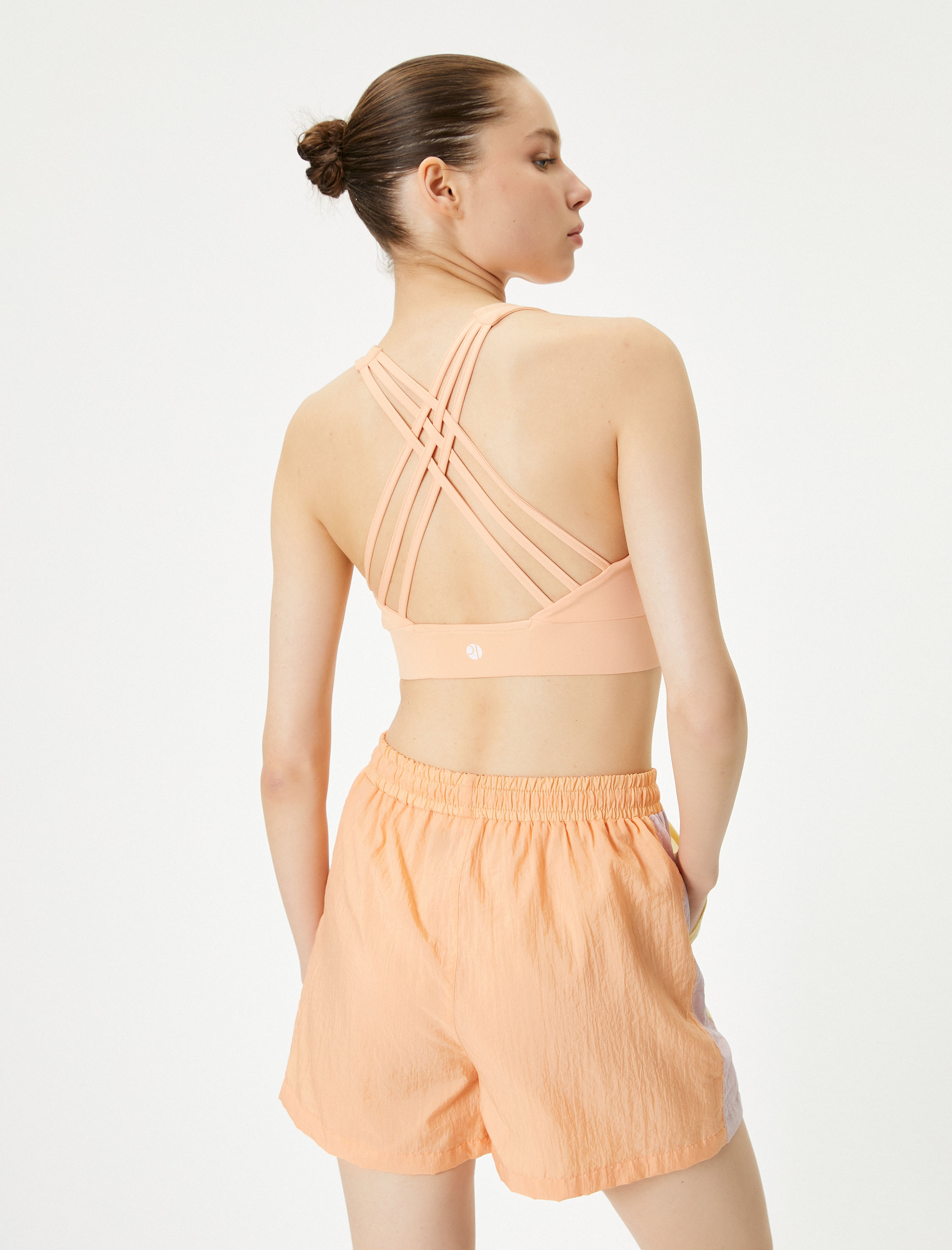   Kaplı Sporcu Sütyeni Arkası Çapraz Askılı