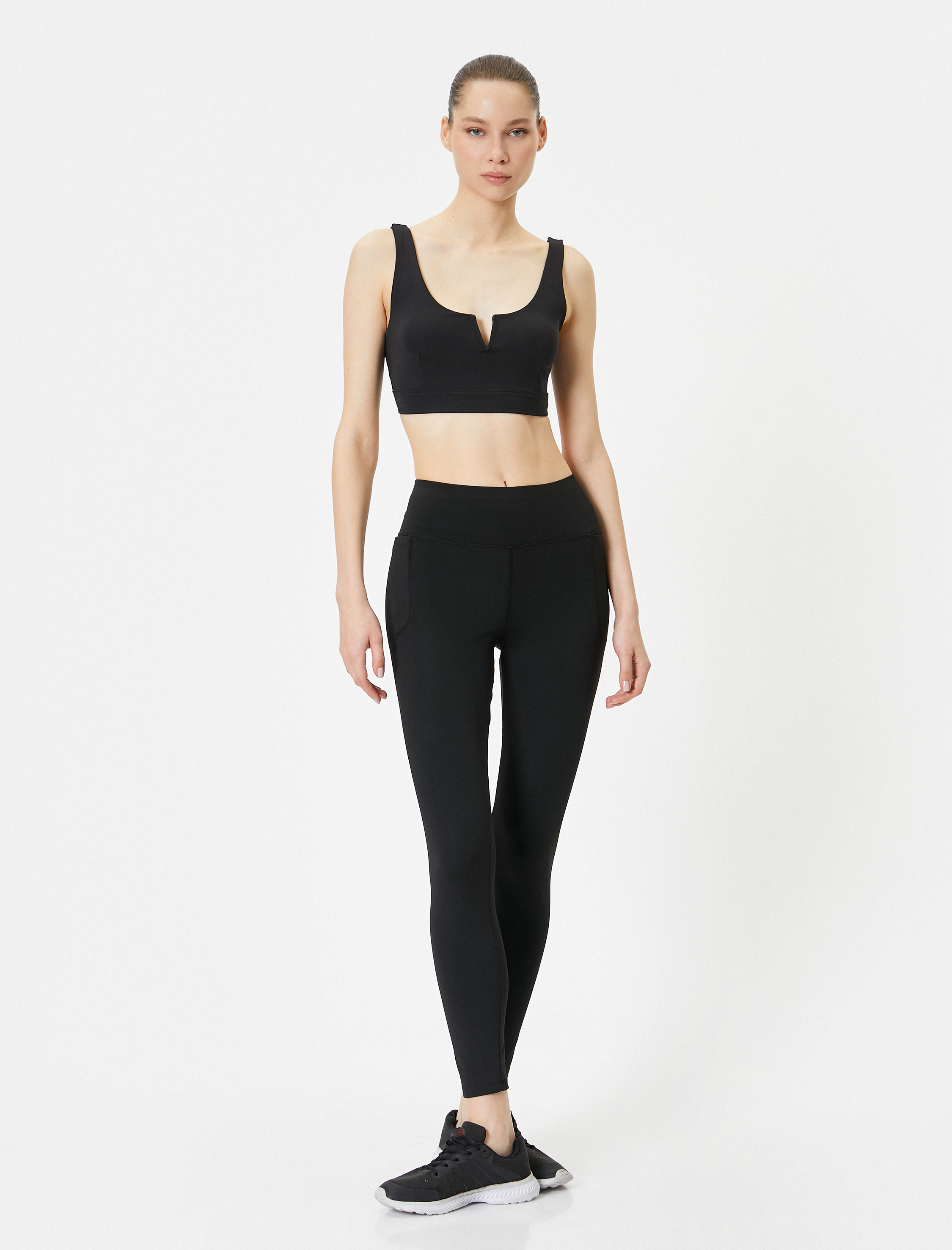   Sporcu Taytı Yüksek Bel Cepli Slim Fit