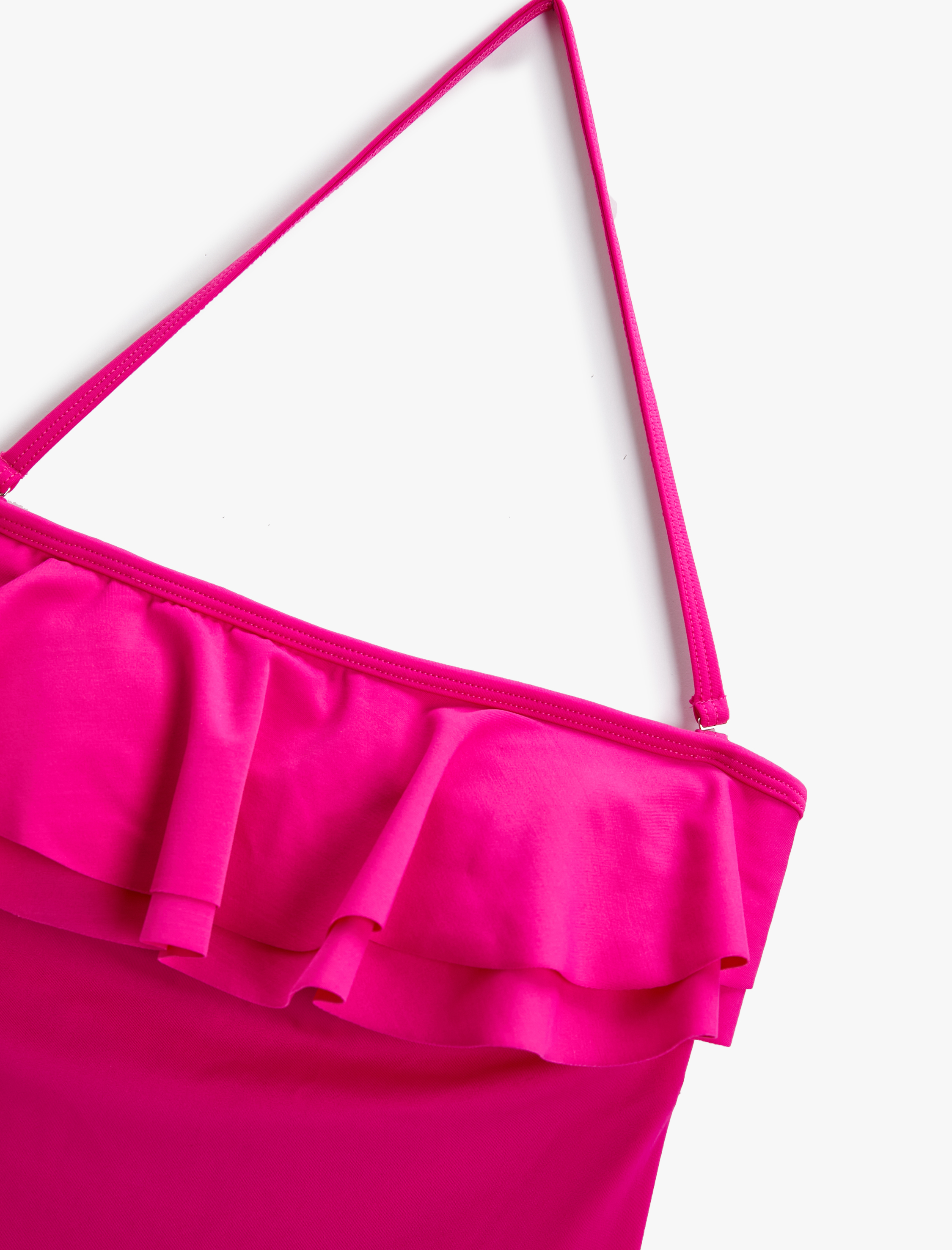   Straplez Mayo Fırfırlı Boyundan Askılı Kaplı