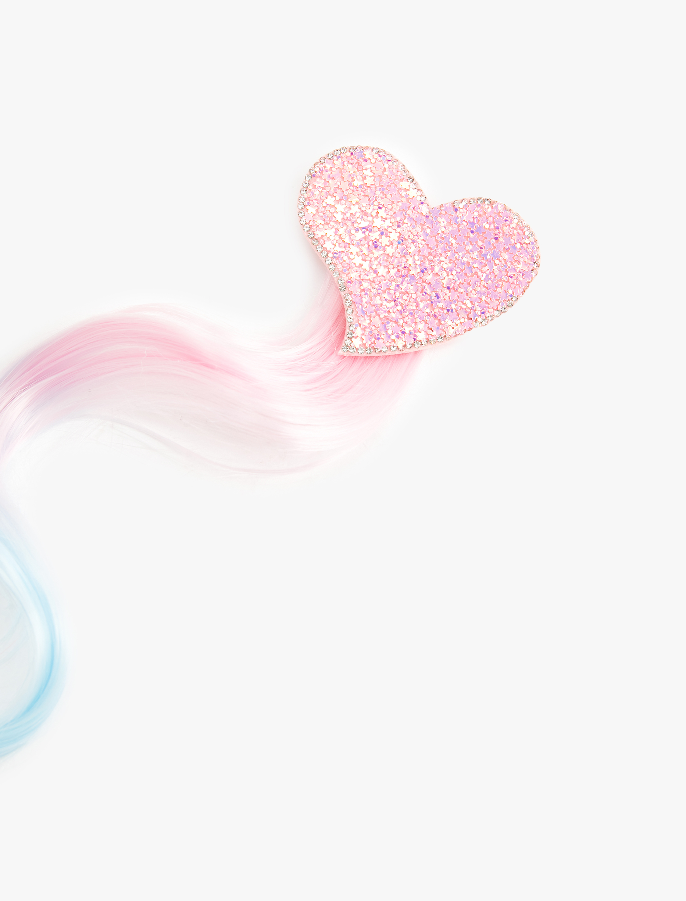  Kız Çocuk Kalp Süslemeli Renkli Saç Tokası