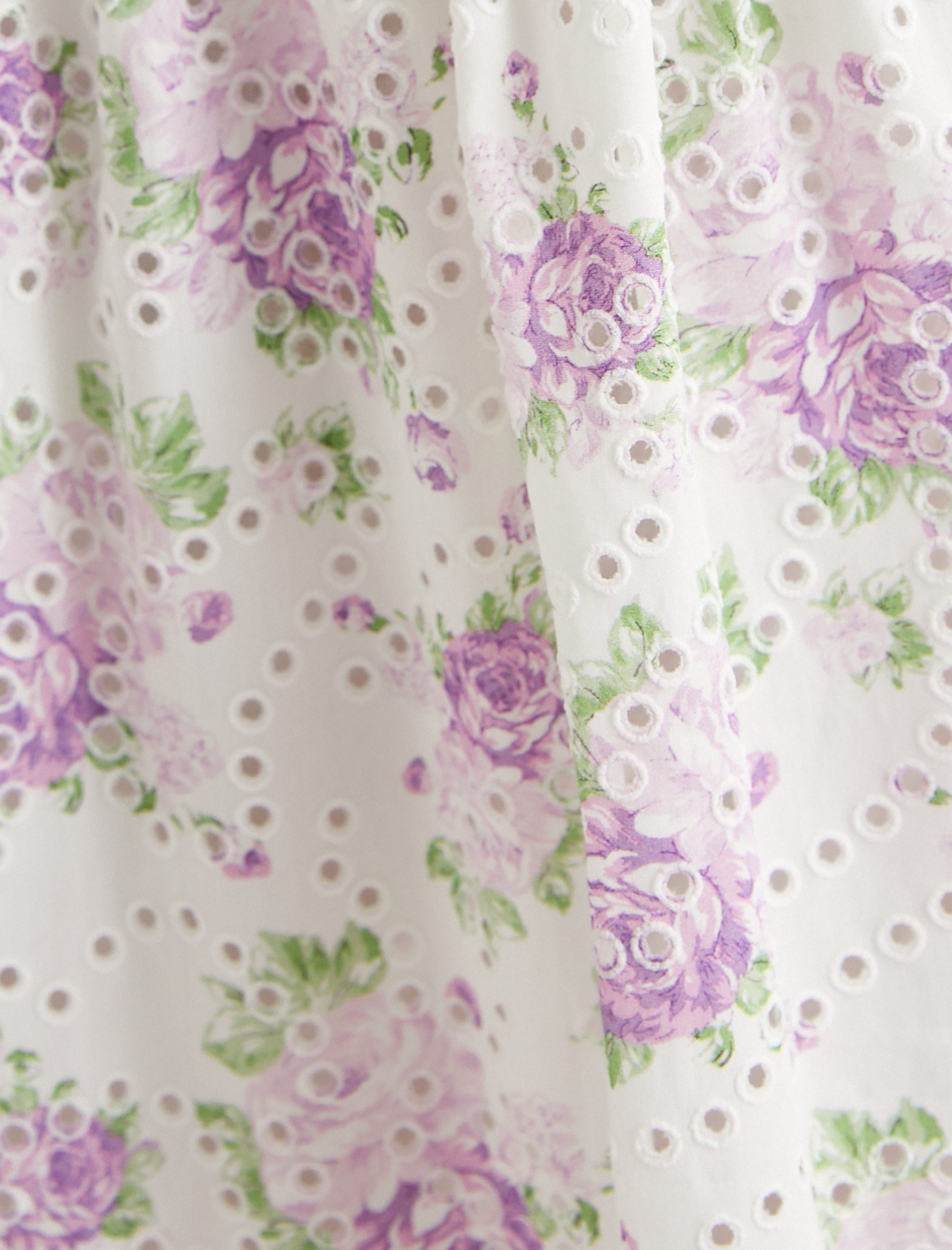   Çiçekli Uzun Etek Normal Bel Volanlı Pamuklu Fistolu