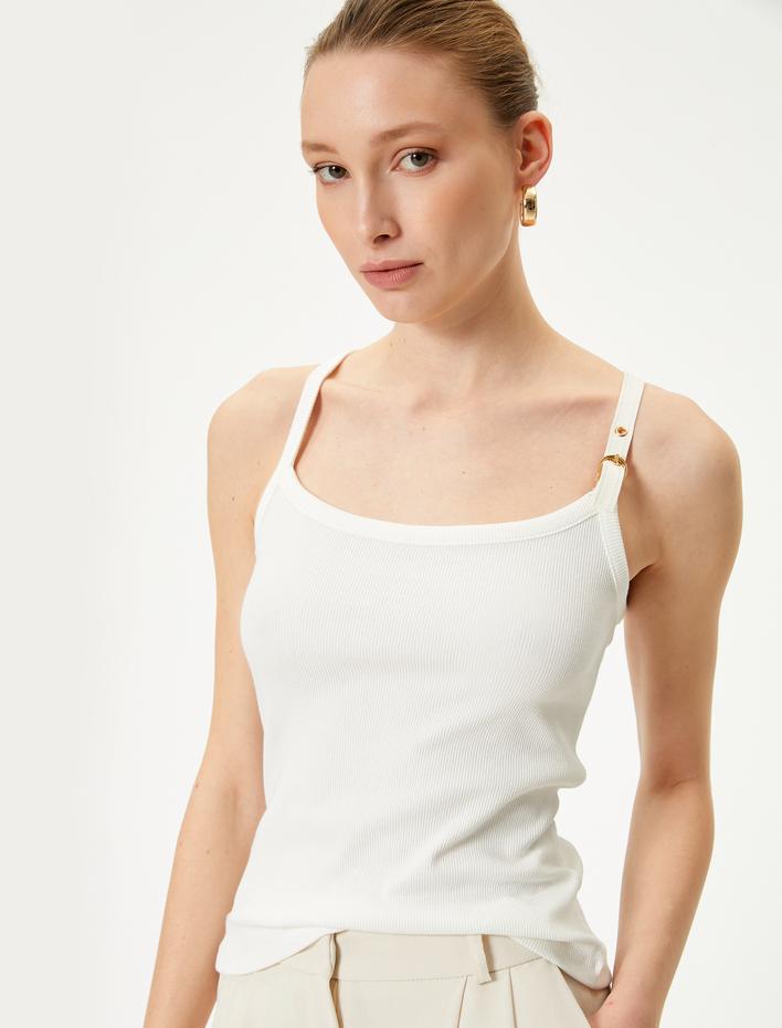  Fitilli Atlet Tokalı Askı Detaylı Pamuklu