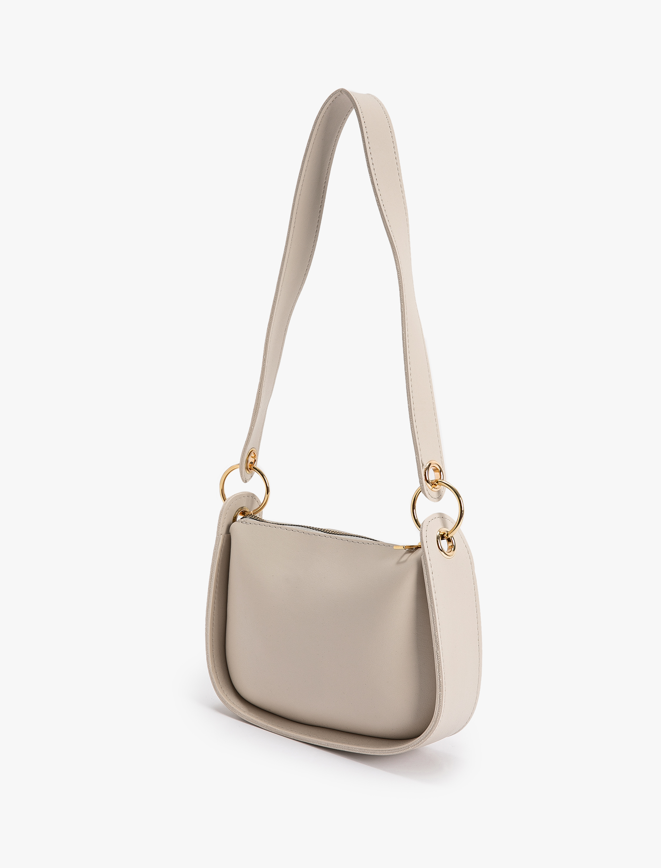  Kadın Baget Çanta Suni Deri Metal Aksesuar Detaylı