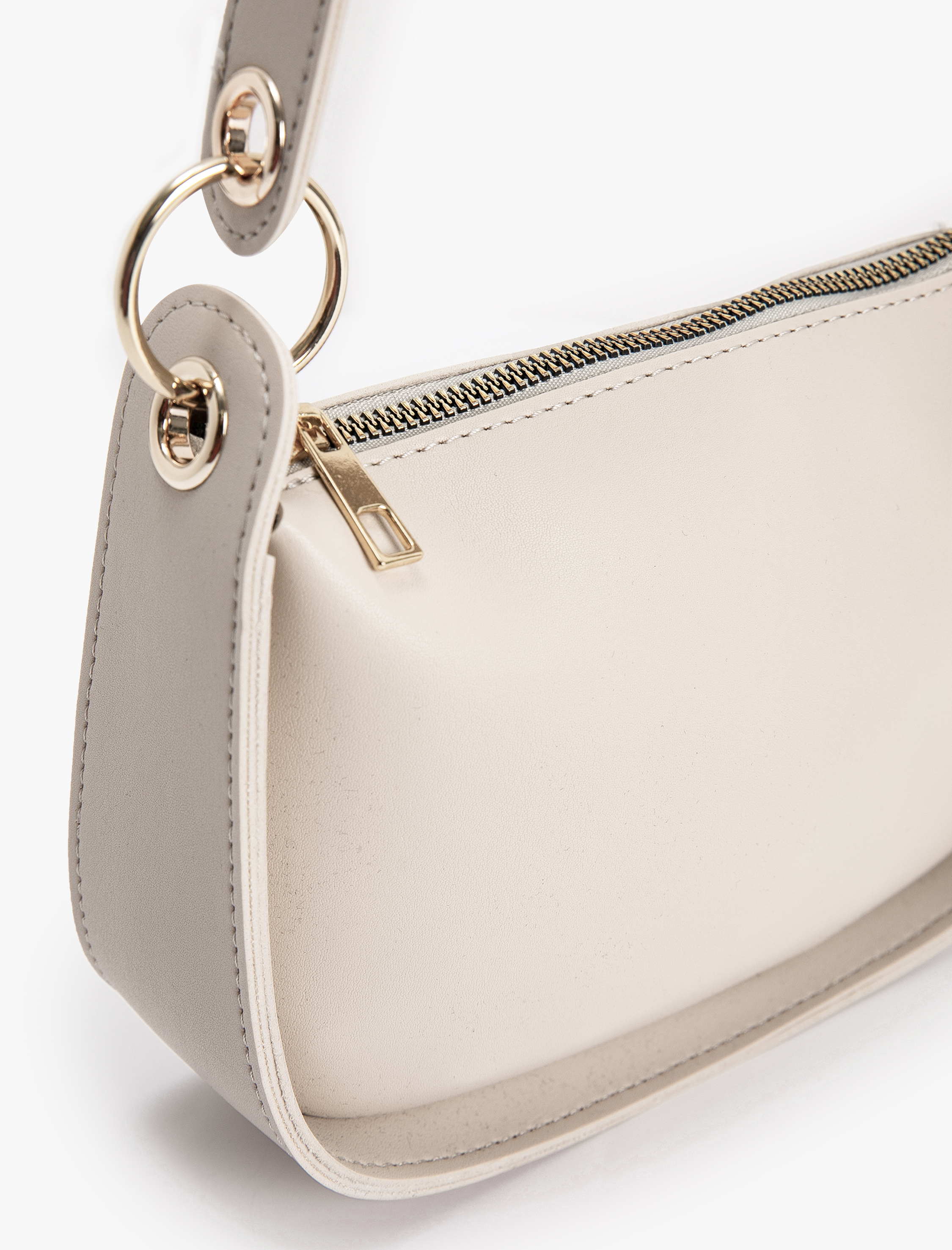  Kadın Baget Çanta Suni Deri Metal Aksesuar Detaylı