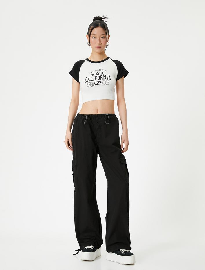  Oversize Kargo Pantolon Düşük Bel Beli Lastikli Stoperli Cepli