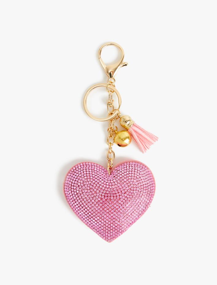 Kadın Taşlı Kalpli Anahtarlık