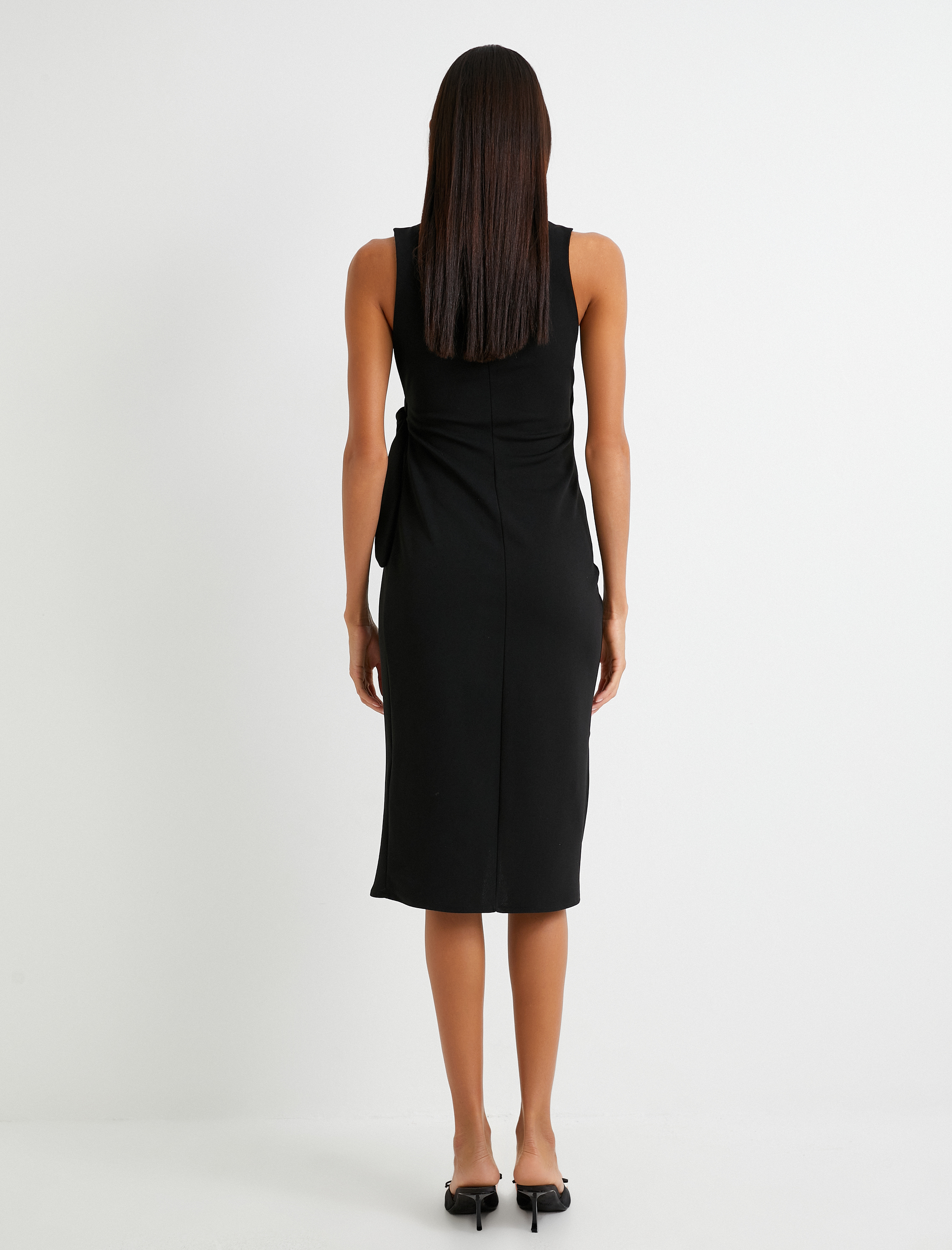   Anvelop Elbise V Yaka Bağlama Detaylı