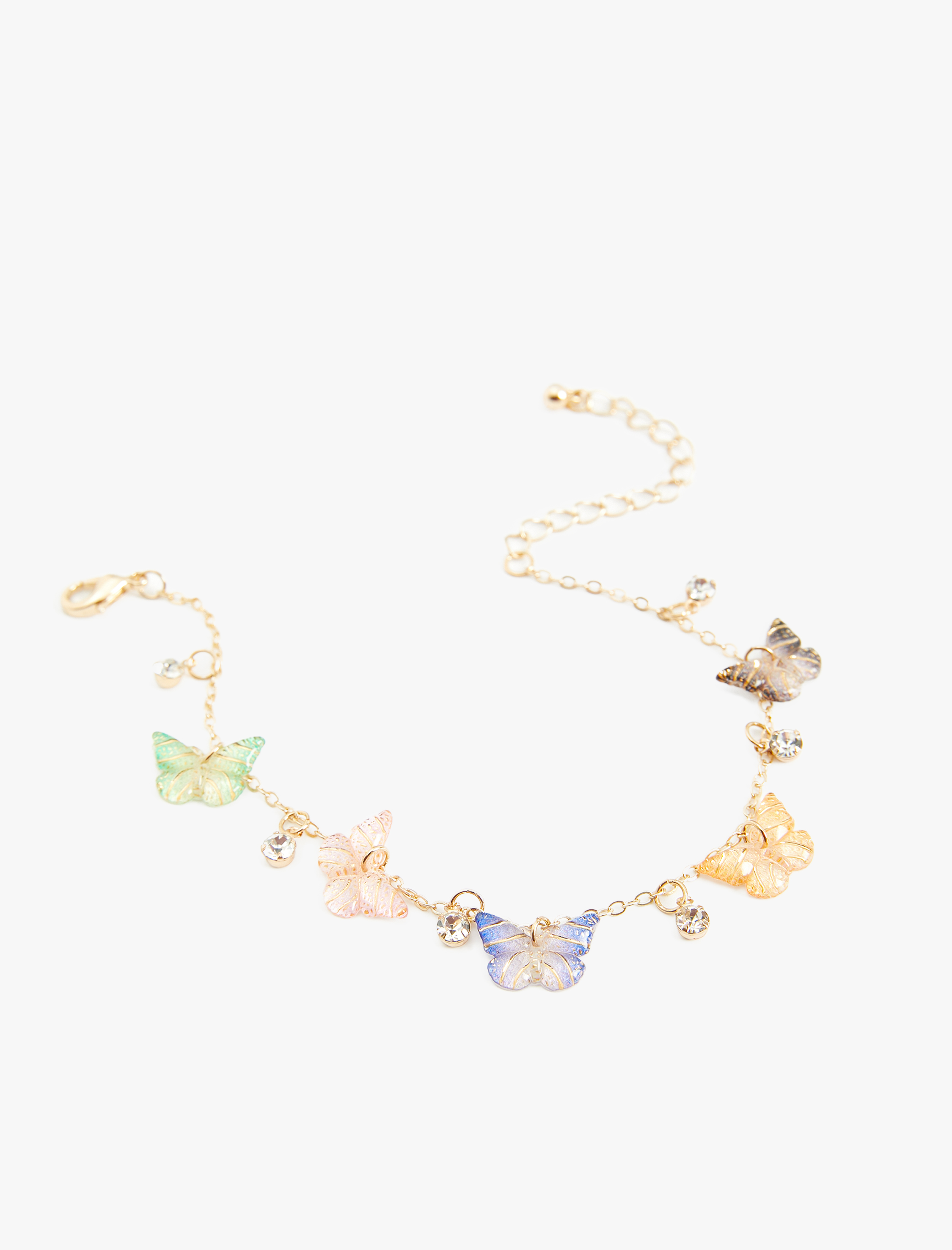  Kadın Zincir Bileklik Kelebek Detaylı Sallantılı