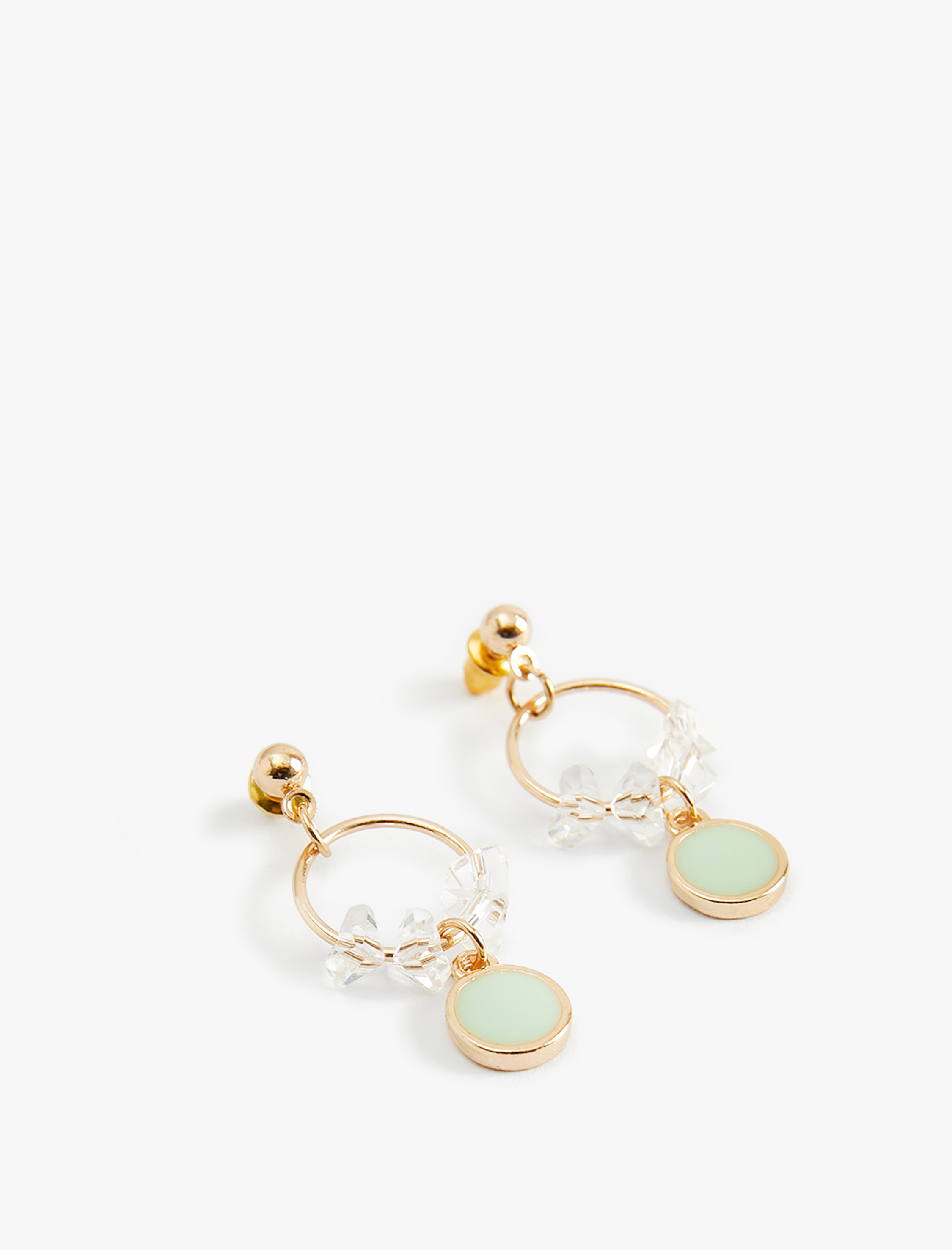  Kadın Boncuklu Geometrik Küpe Sallantılı