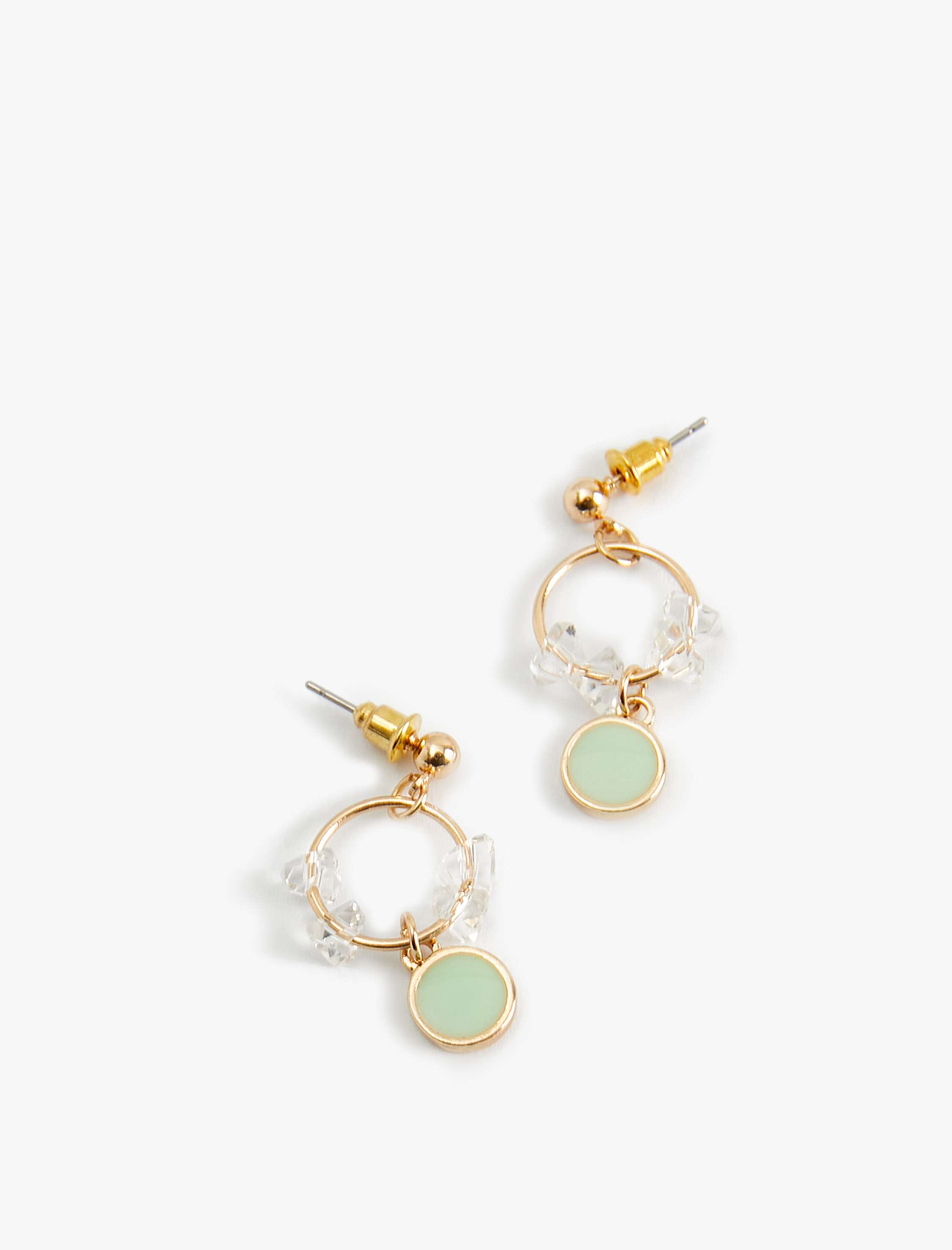  Kadın Boncuklu Geometrik Küpe Sallantılı