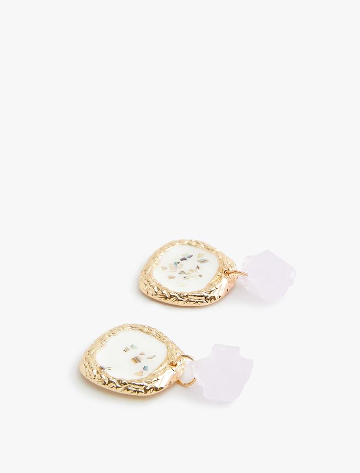 Kadın Taşlı Küpe Geometrik