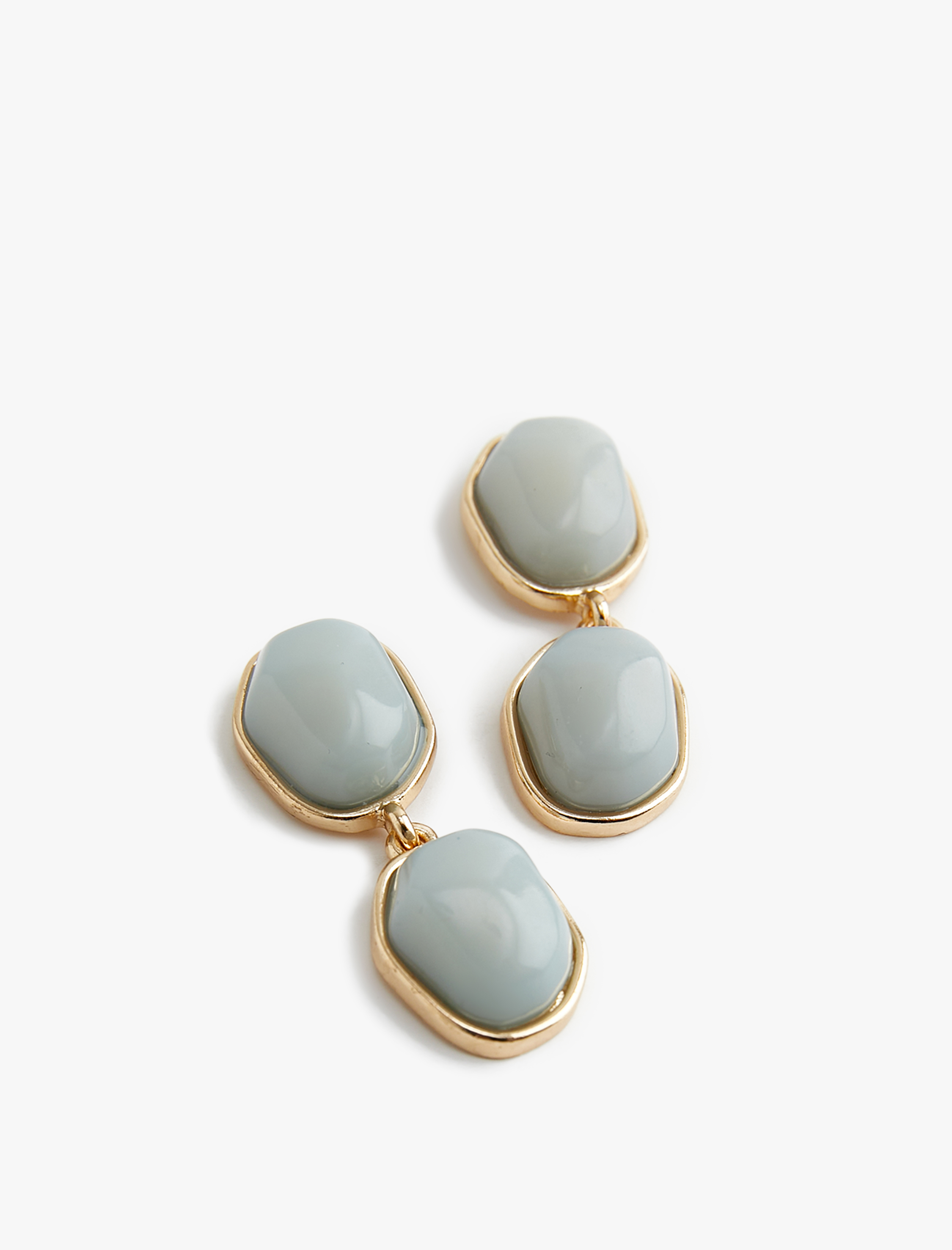  Kadın Taşlı Küpe Çinko Çelik Karışımlı Sallantılı