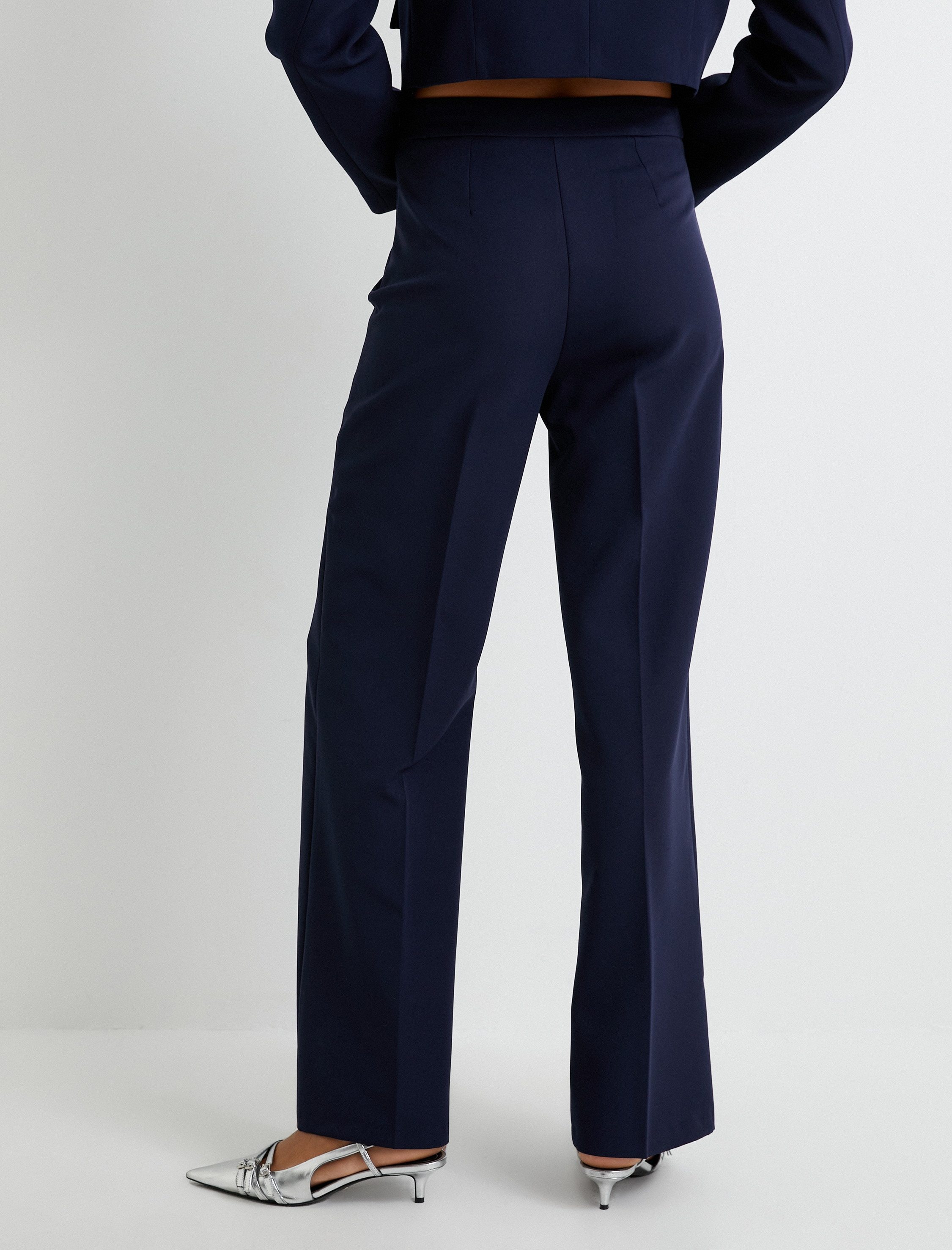   Bol Paça Pantolon Kumaş Normal Bel Düğmeli Cepli