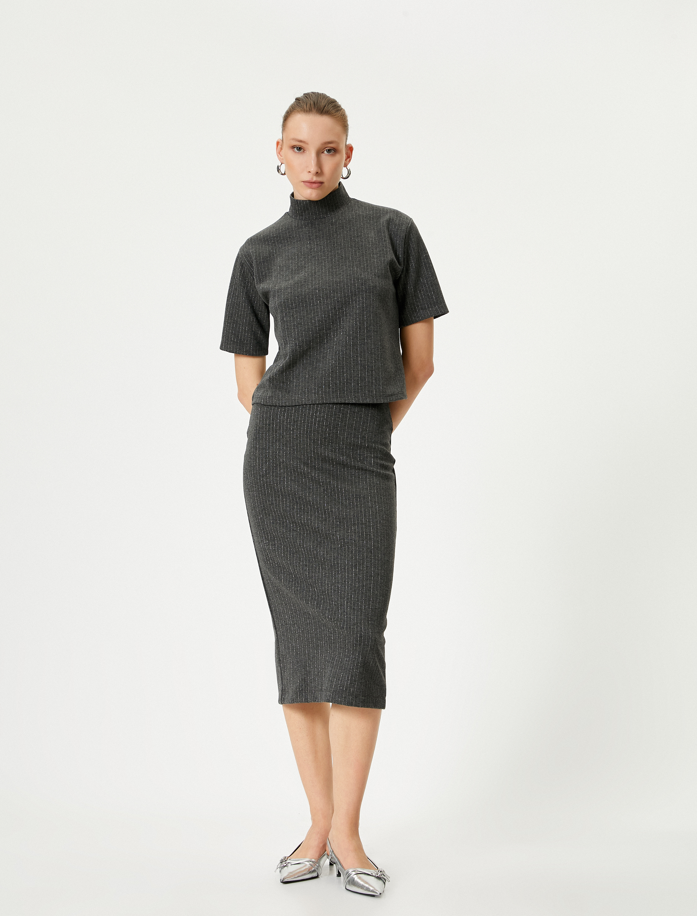   Midi Kalem Etek Normal Bel Simli