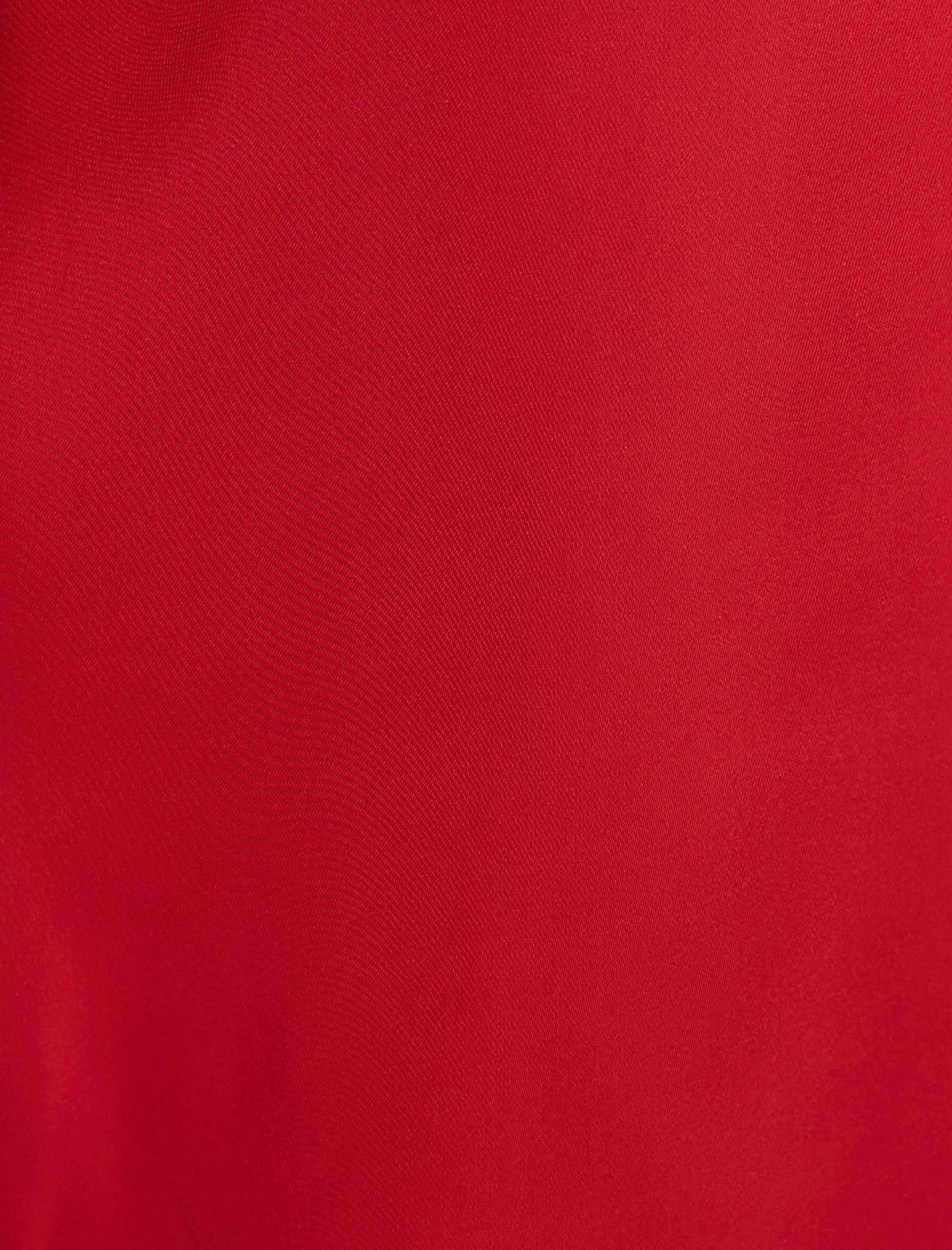   Saten Bluz Kolsuz Fırfırlı V Yaka