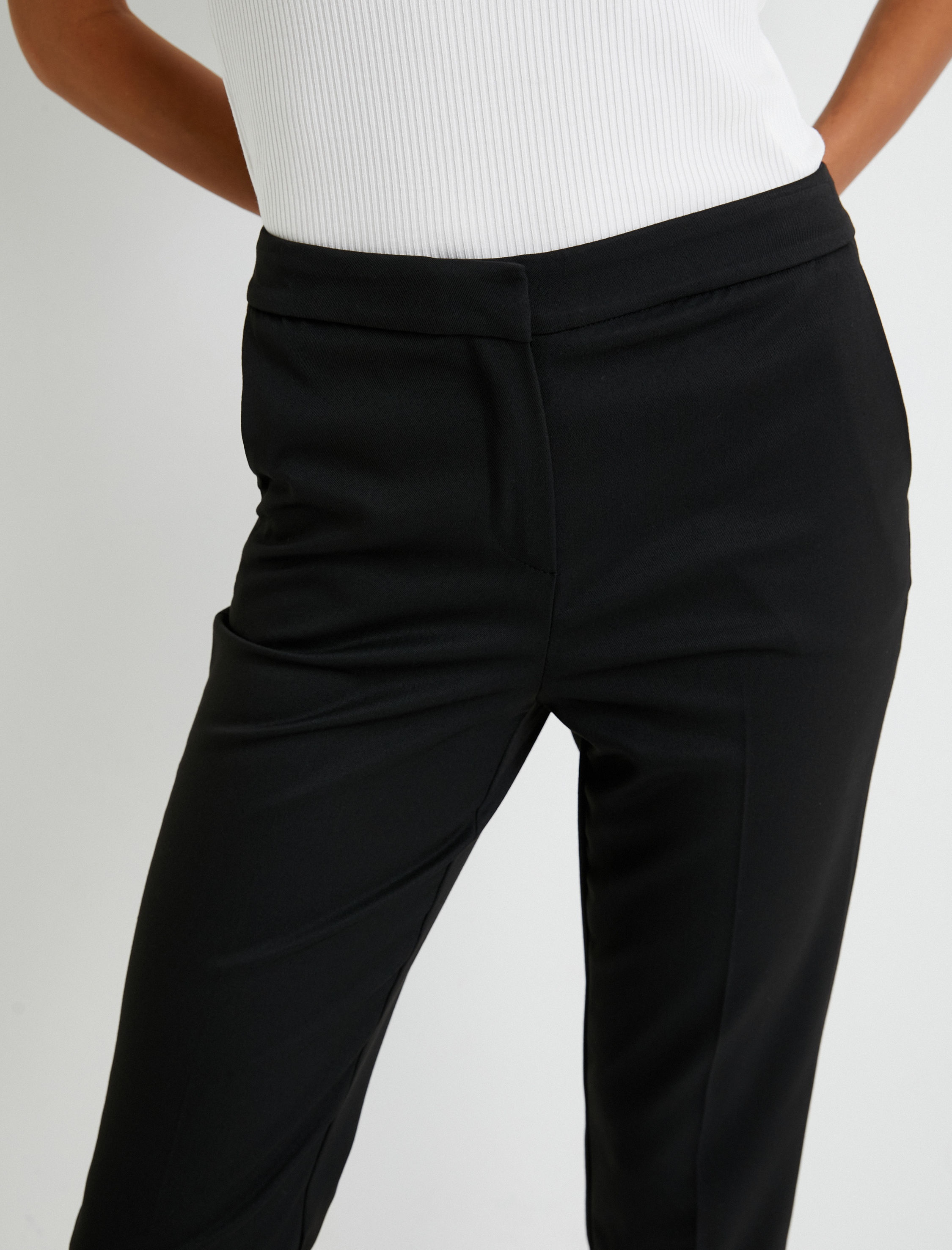   Cigarette Kumaş Pantolon Normal Bel Cepli