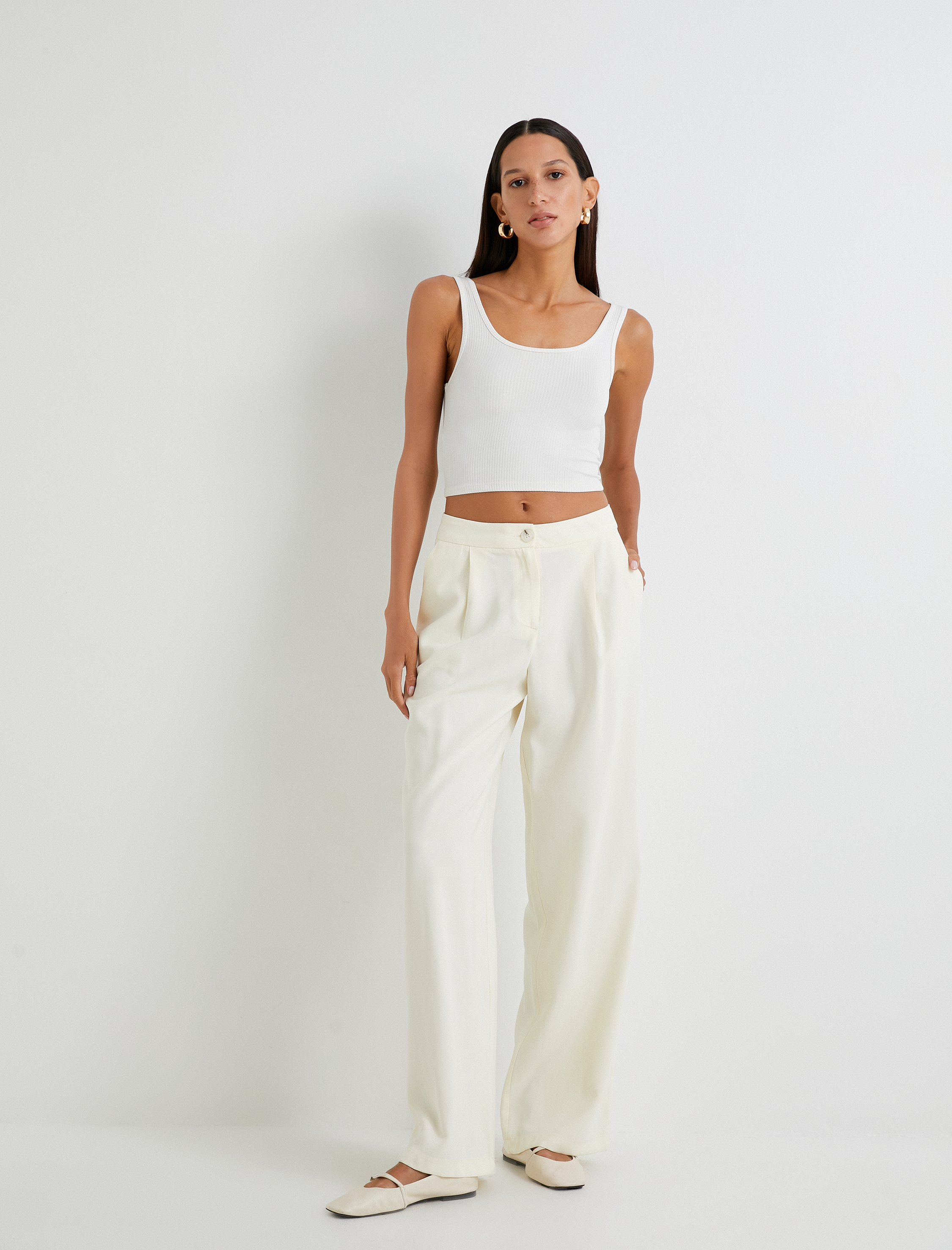   Palazzo Pantolon Normal Bel Viskon Cep Detaylı