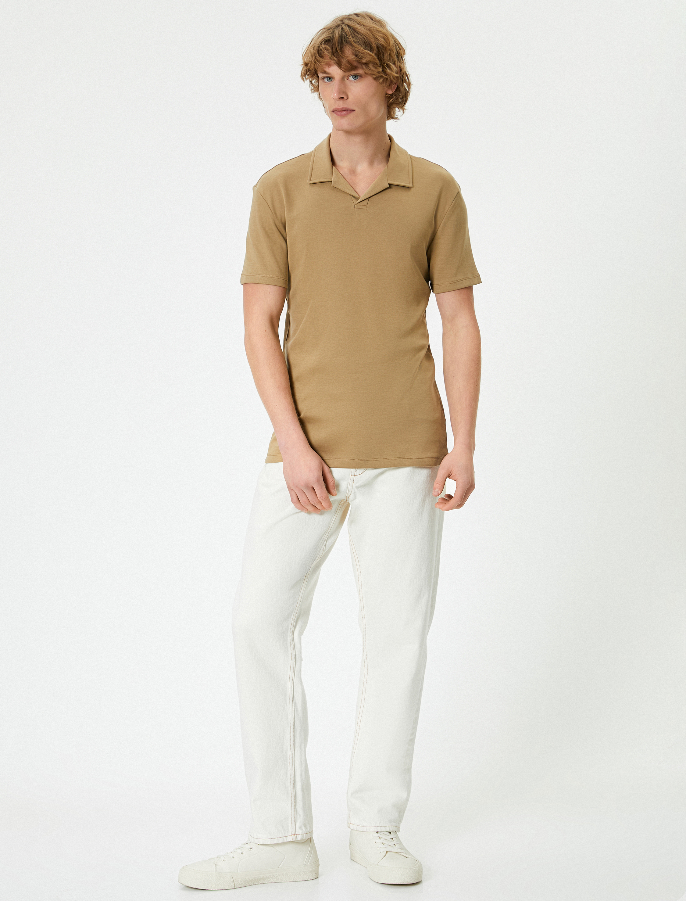   Polo Yaka Tişört Slim Fit Kısa Kollu