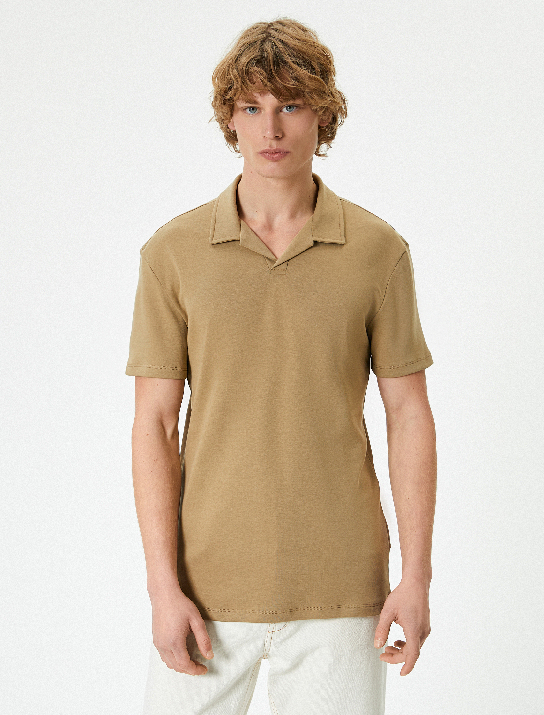   Polo Yaka Tişört Slim Fit Kısa Kollu