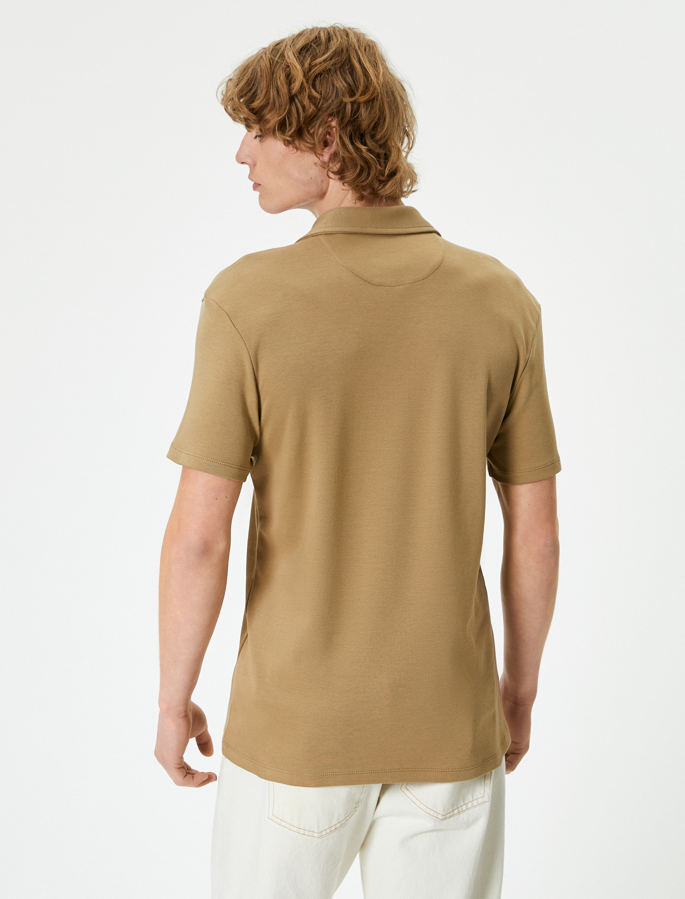   Polo Yaka Tişört Slim Fit Kısa Kollu