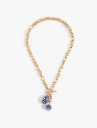 Boncuk Detaylı Zincir Kolye