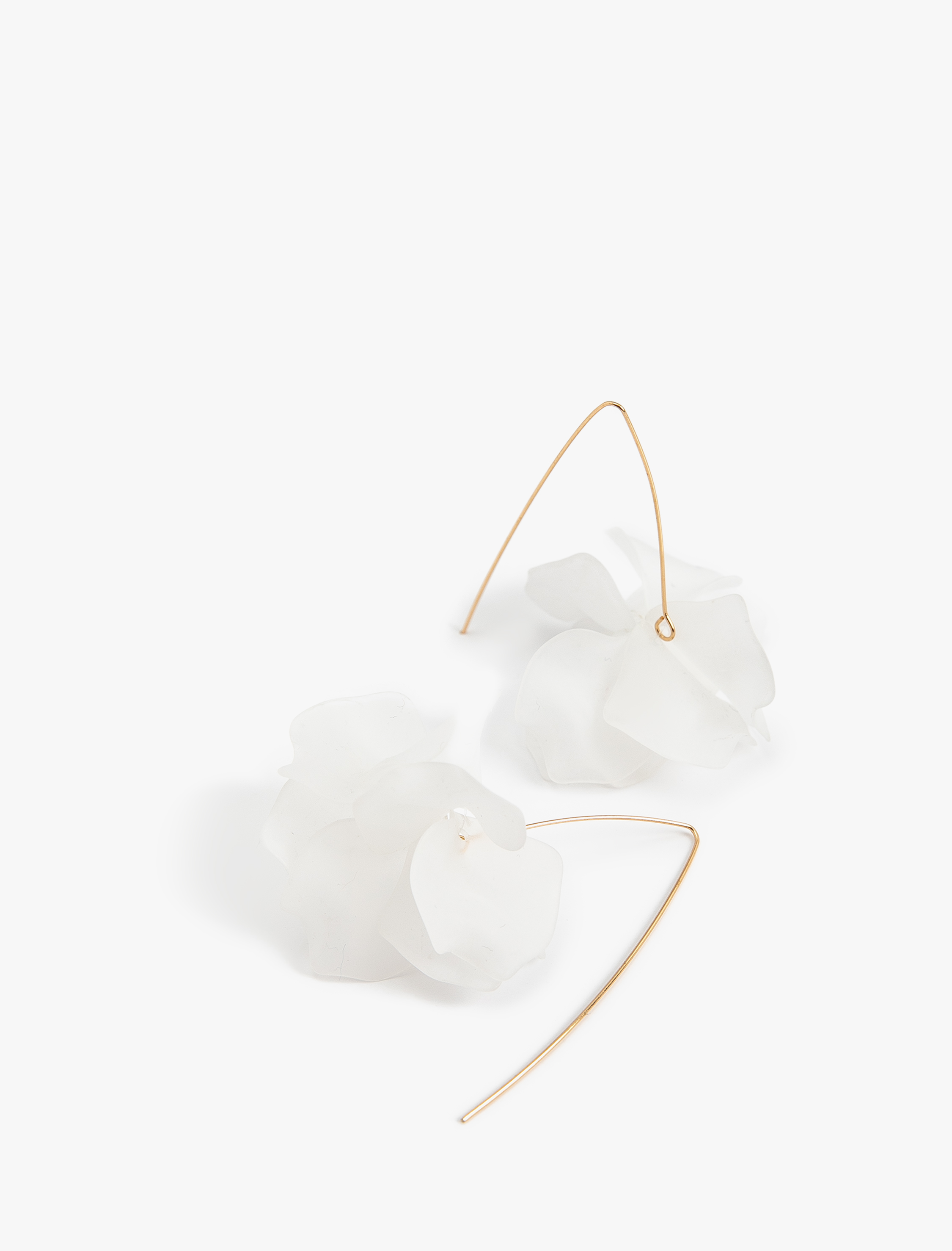  Kadın Çiçekli Hacimli Küpe Büyük Boy