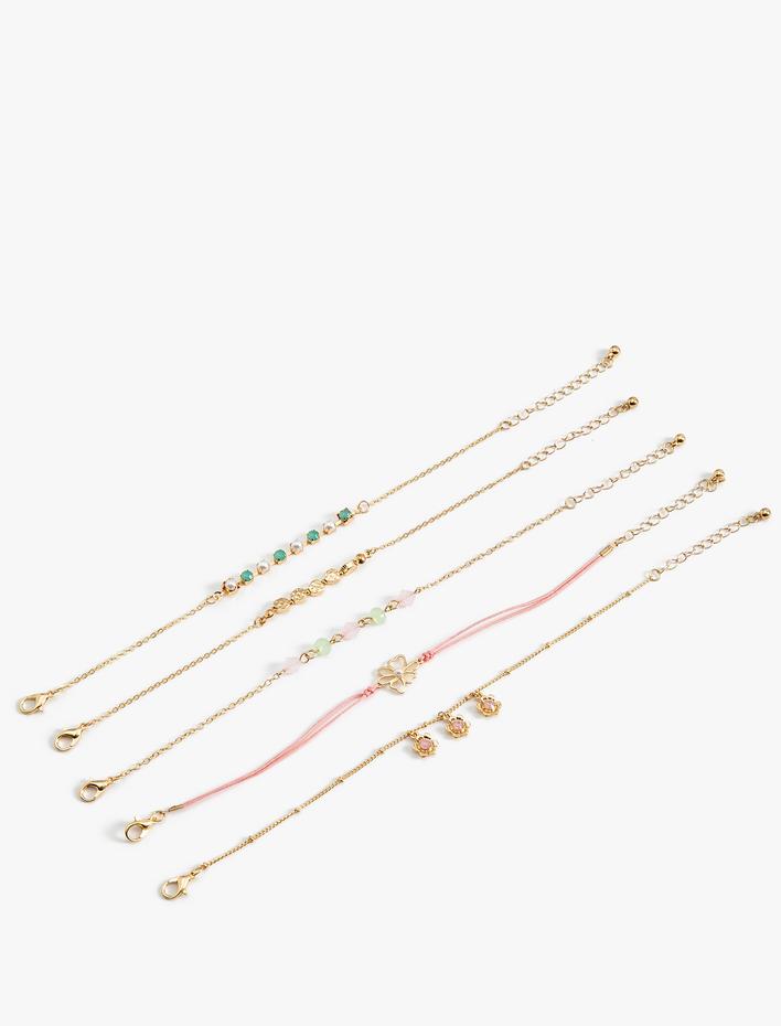 Kadın 5'li Bileklik Seti Boncuklu