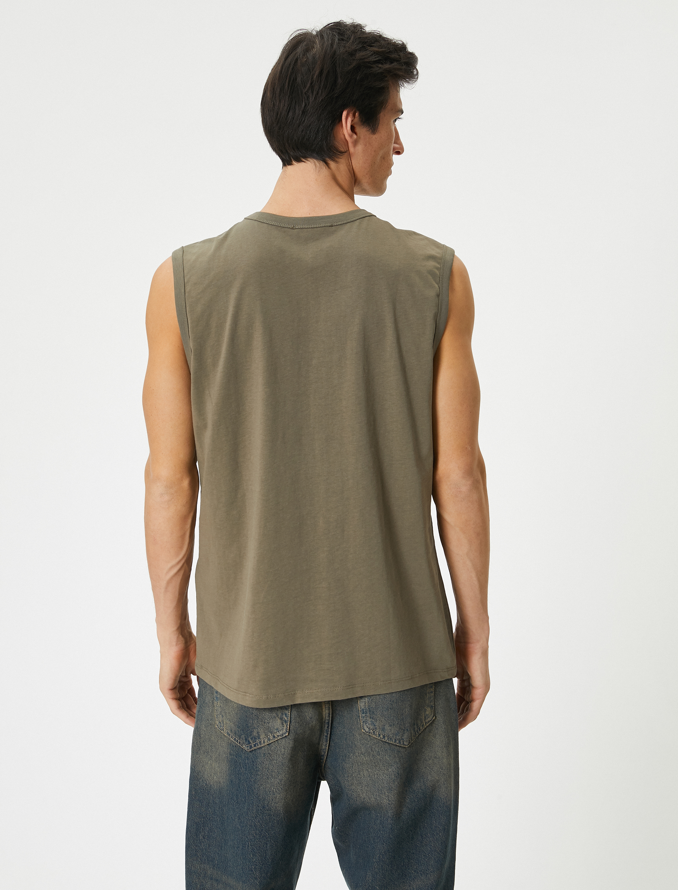   Basic Kolsuz Tişört Bisiklet Yaka Pamuklu