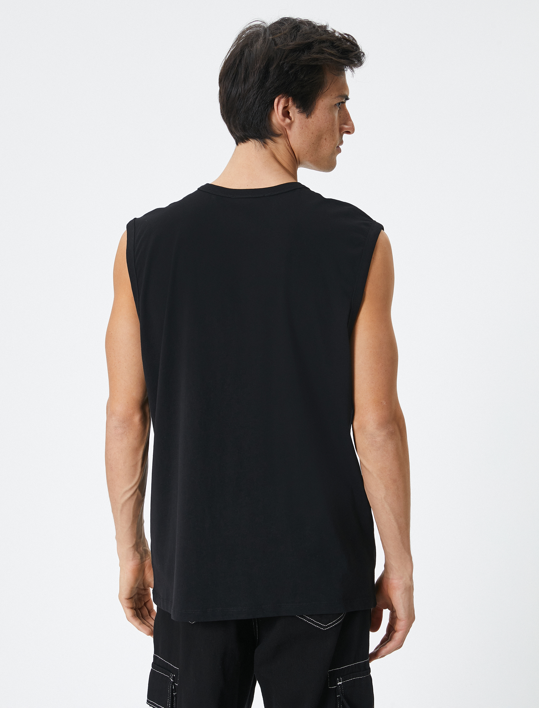   Basic Kolsuz Tişört Bisiklet Yaka Pamuklu