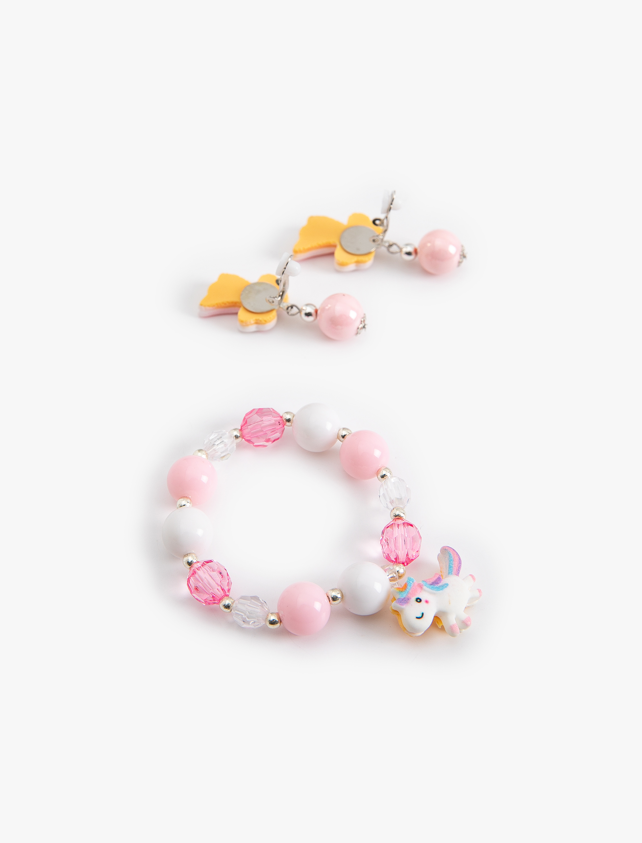  Kadın Unicorn Bileklik Küpe ve Seti Boncuk Detaylı