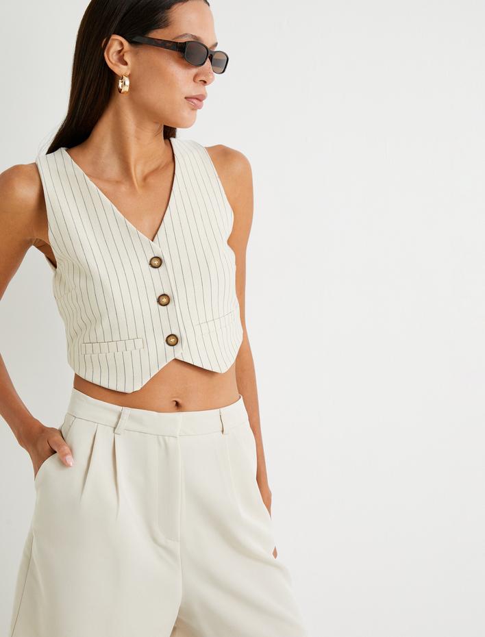  Bermuda Şort Modal Kumaş Cepli Pileli Yüksek Bel