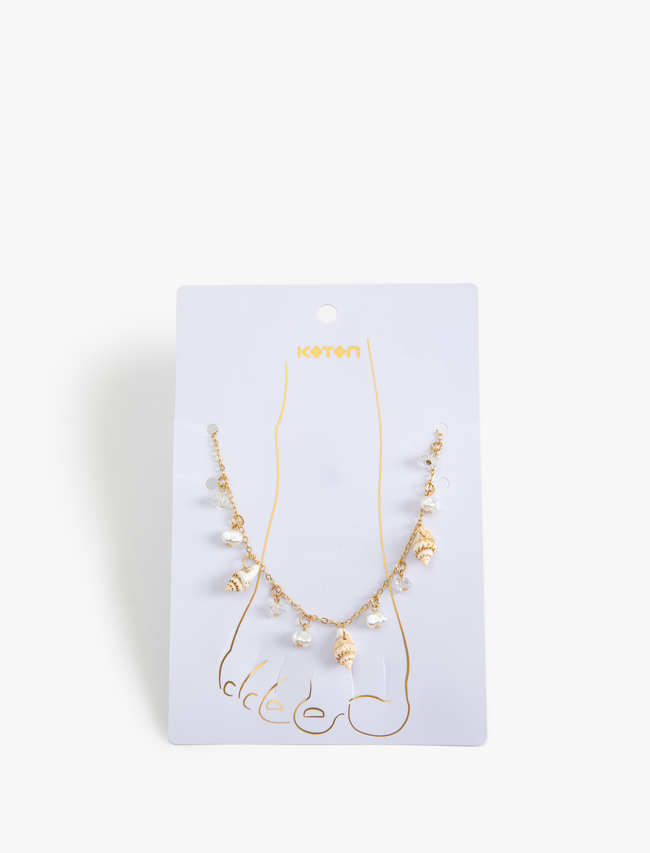  Kadın Deniz Kabuğu Detaylı Halhal