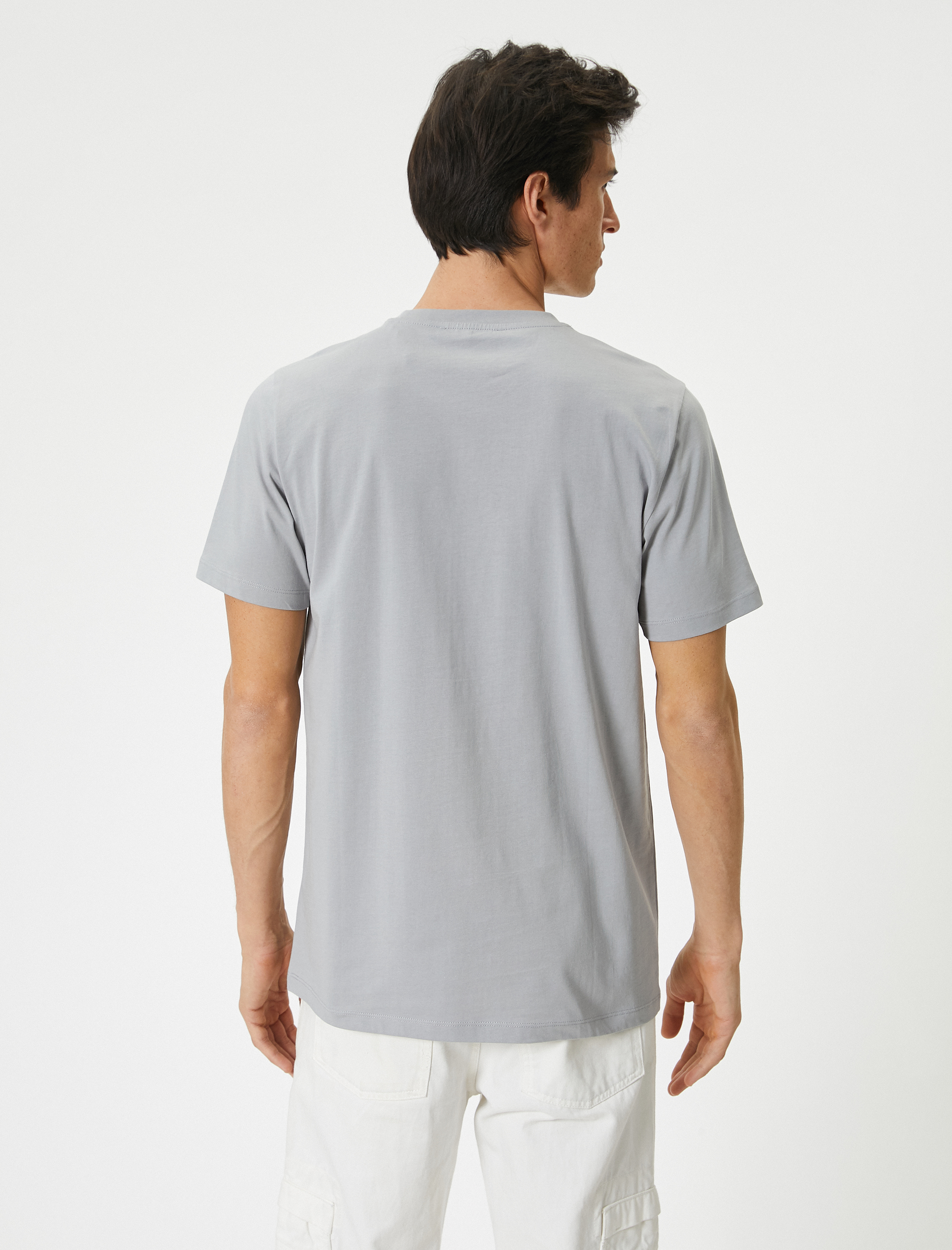   Bisiklet Yaka Regular Fit Kısa Kollu Pamuklu Baskılı Tişört