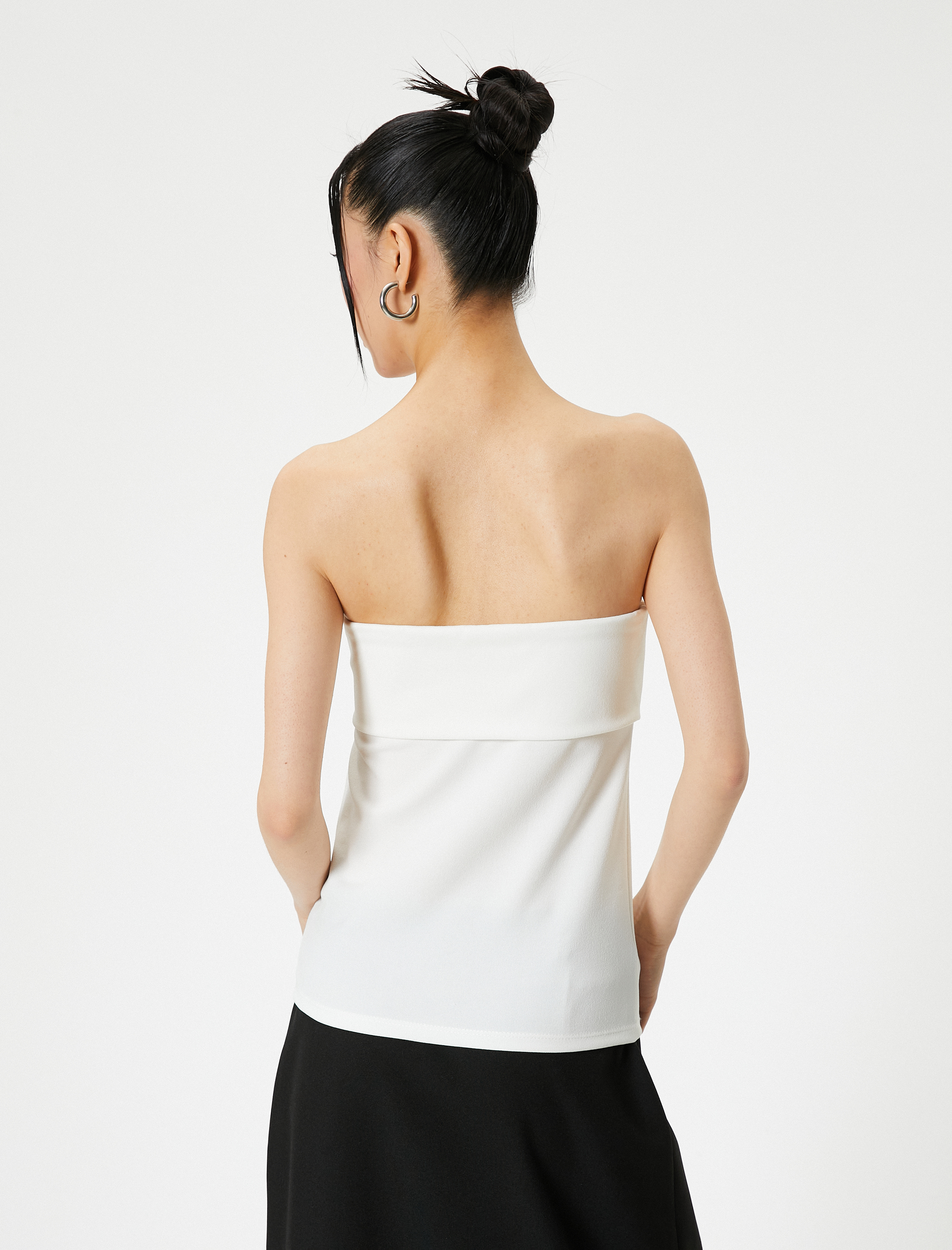   Straplez Atlet Kat Detaylı Krep Scuba Kumaş Slim Fit