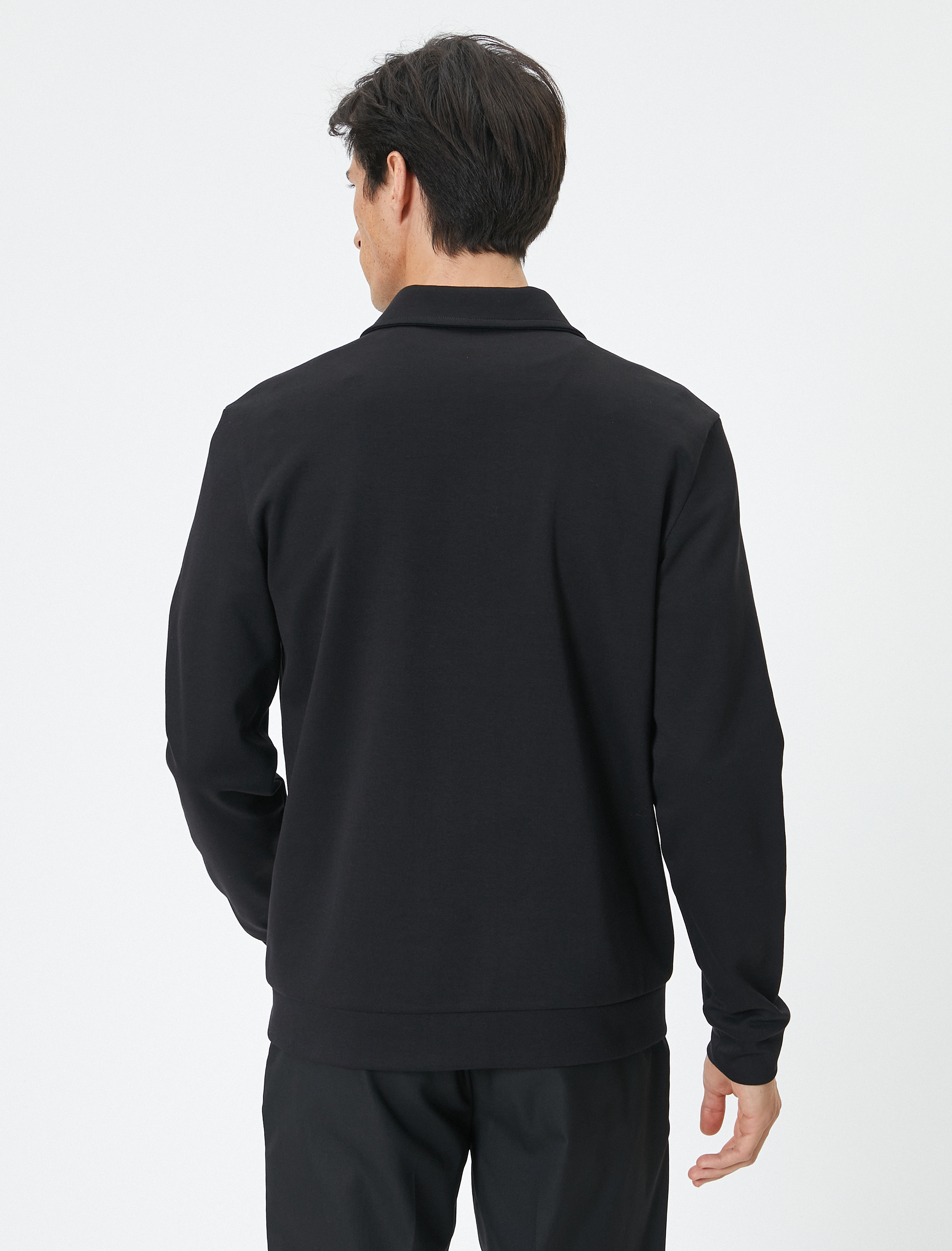   Mevsimlik Ceket Fermuarlı Cep Detaylı Klasik Yaka