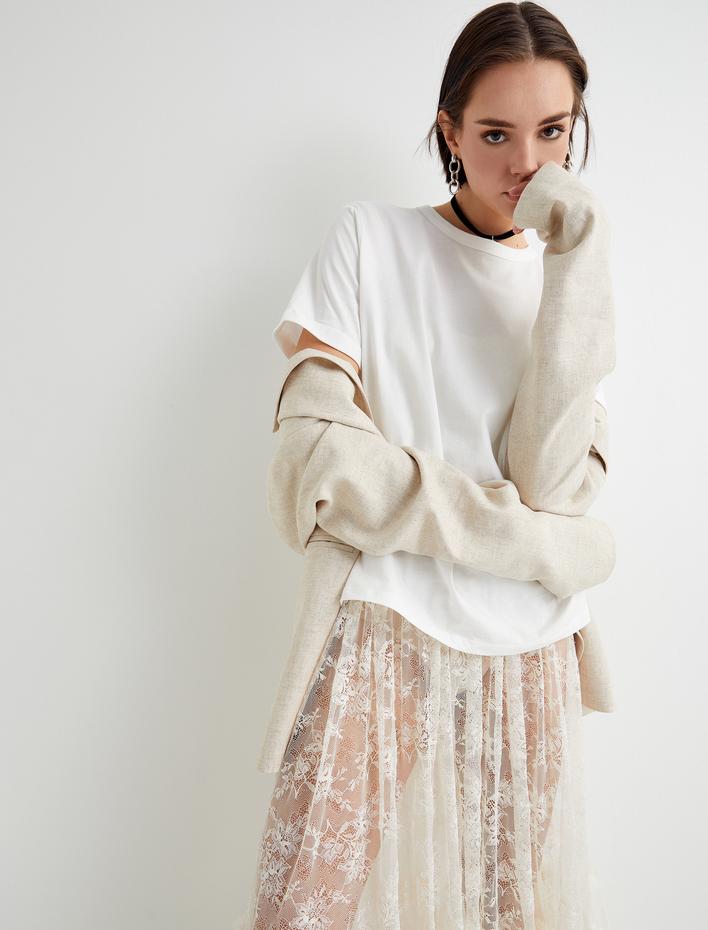  Basic Tişört Kısa Kollu Pamuklu Regular Fit