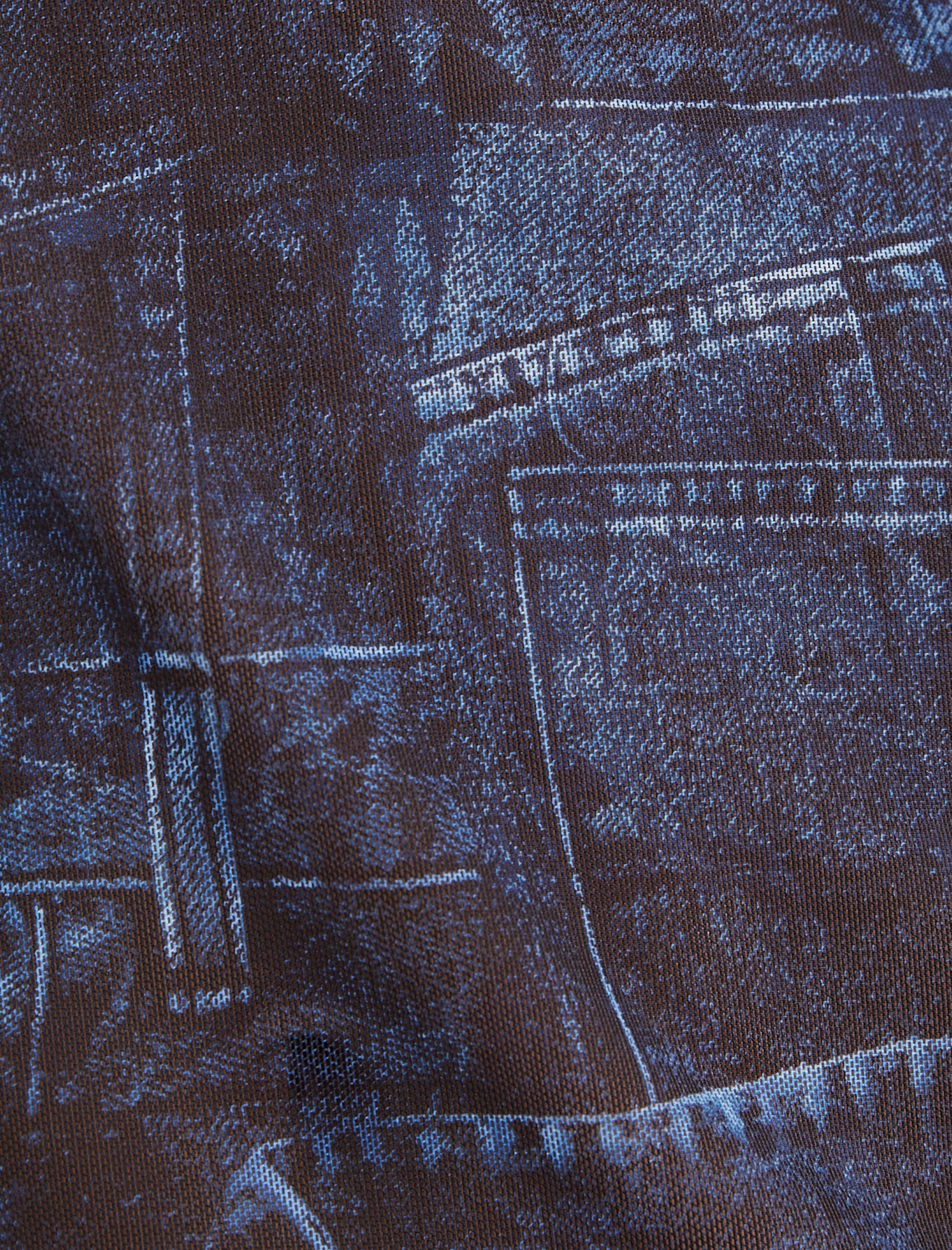   Transparan Tişört Denim Görünümlü Kısa Kollu Bisiklet Yaka