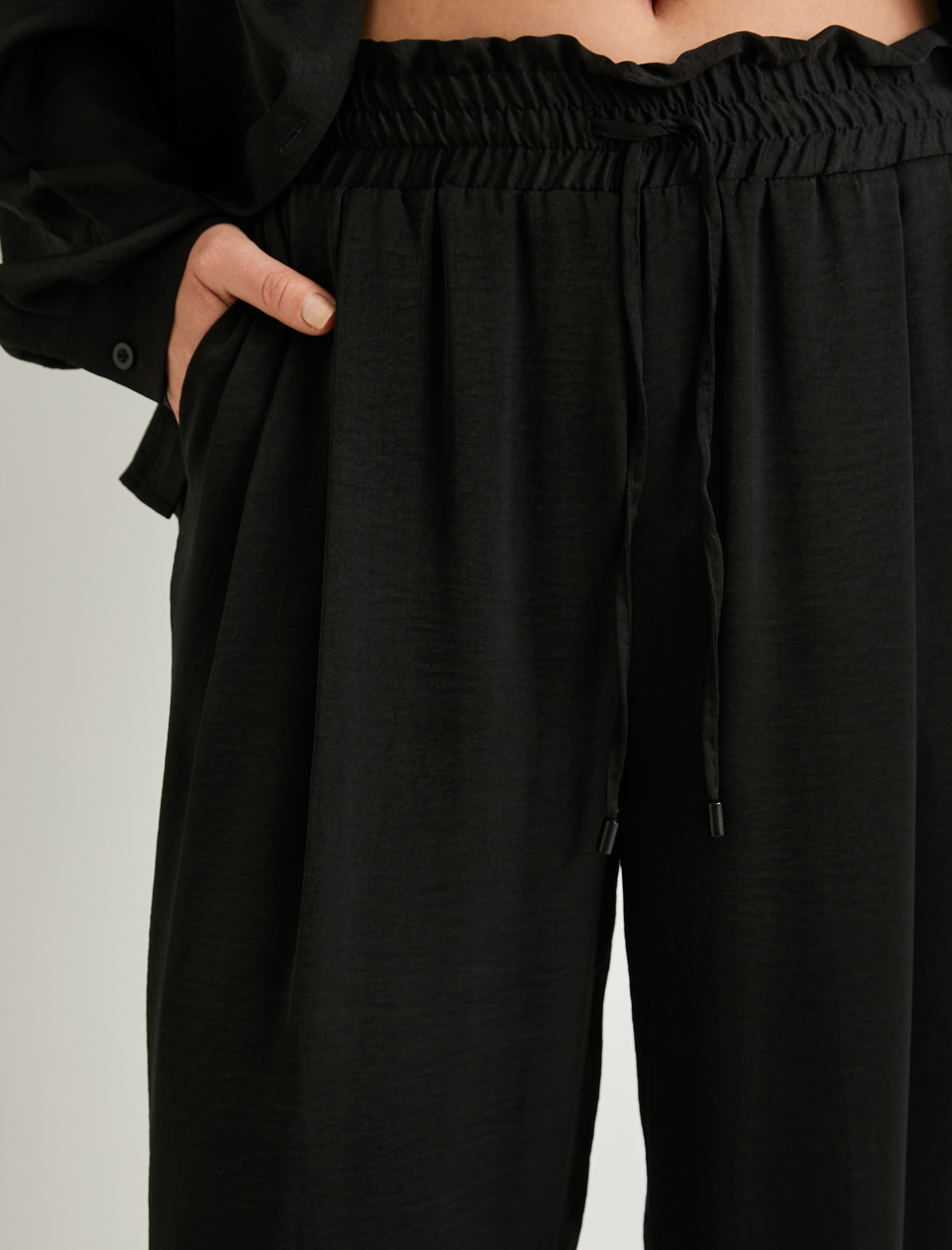   Palazzo Pantolon Beli Bağlamalı