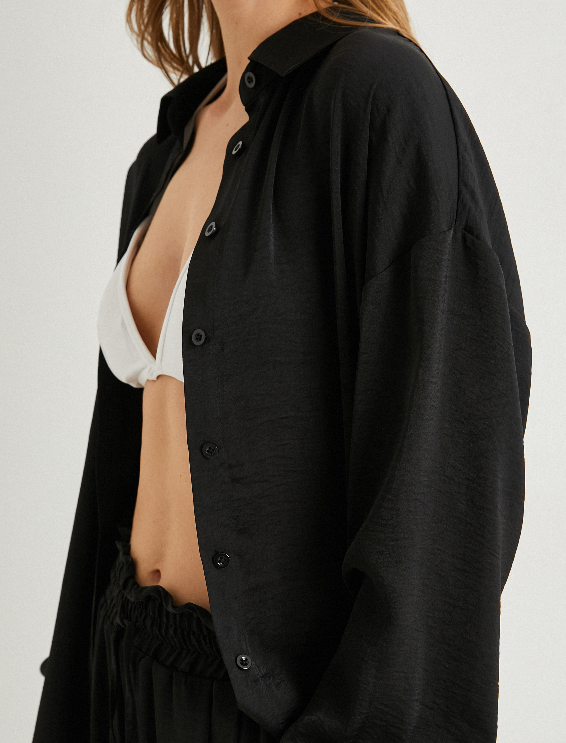   Uzun Kollu Gömlek Dokulu Düğmeli Regular Fit